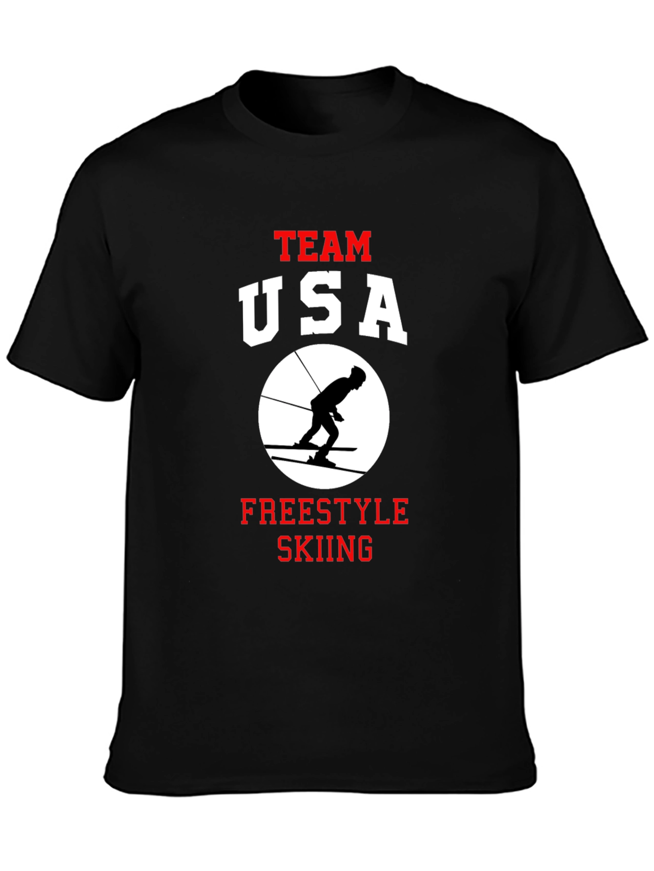 Team USA Freestyle Skiing Black T-Shirt