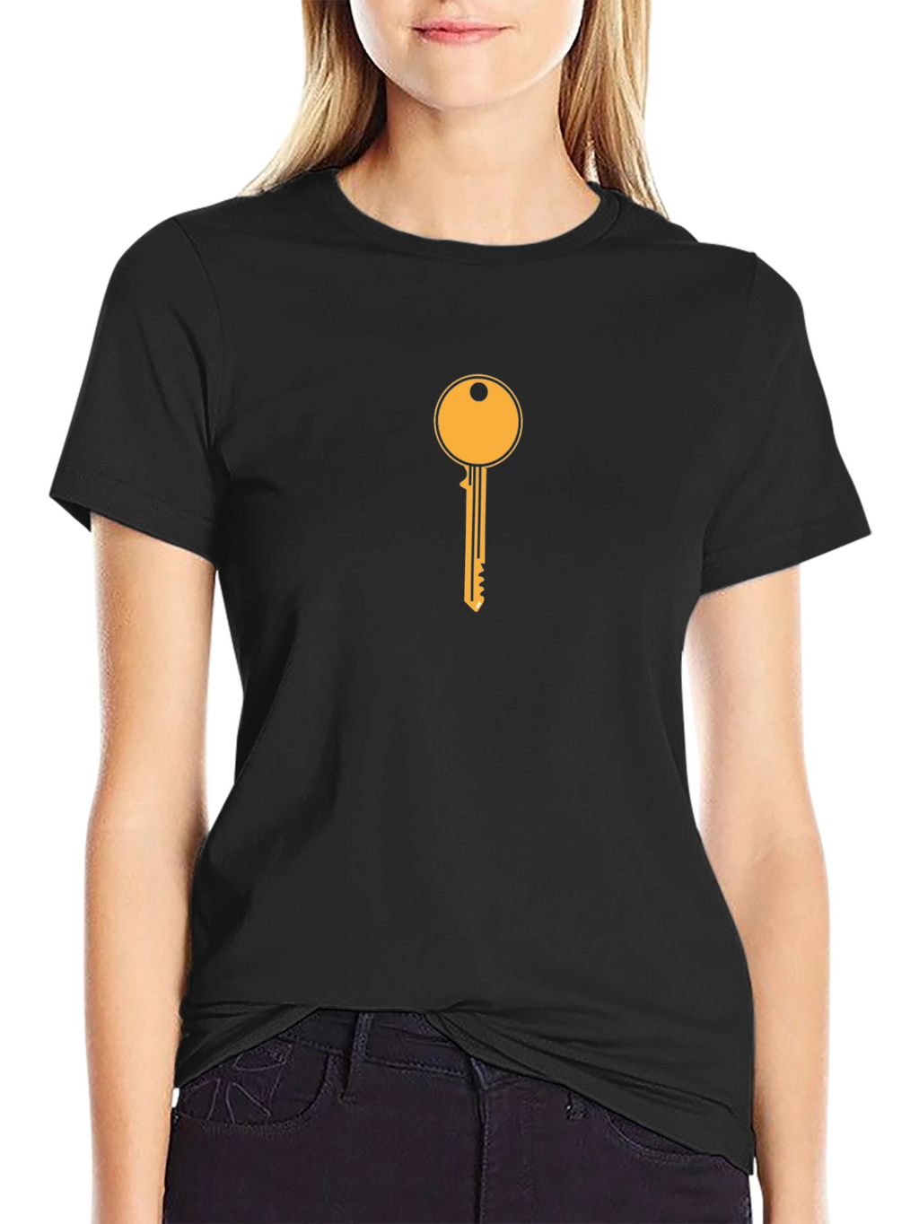 Key Graphic Black Tee - Unlock Your Style