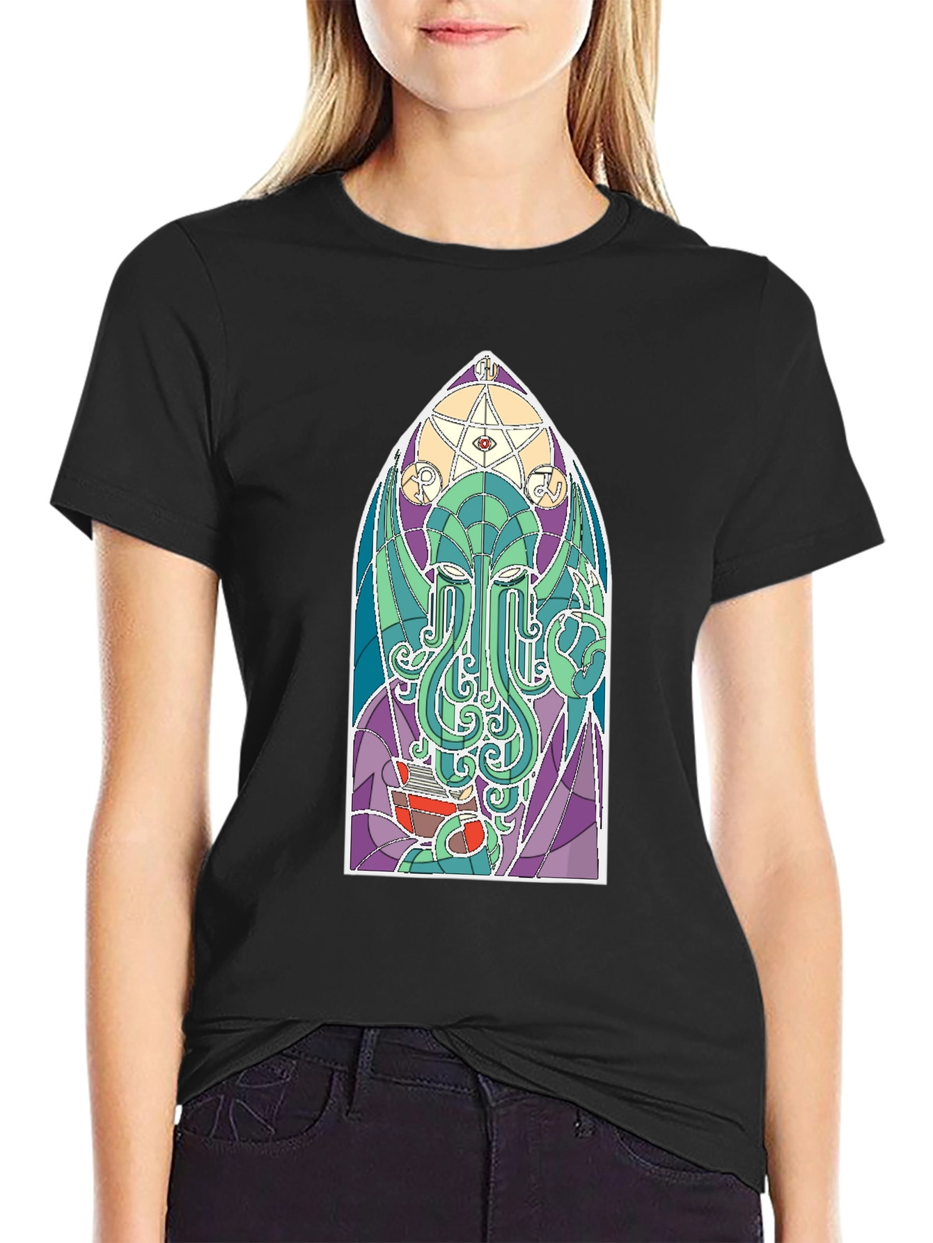Cthulhu Stained Glass T-Shirt