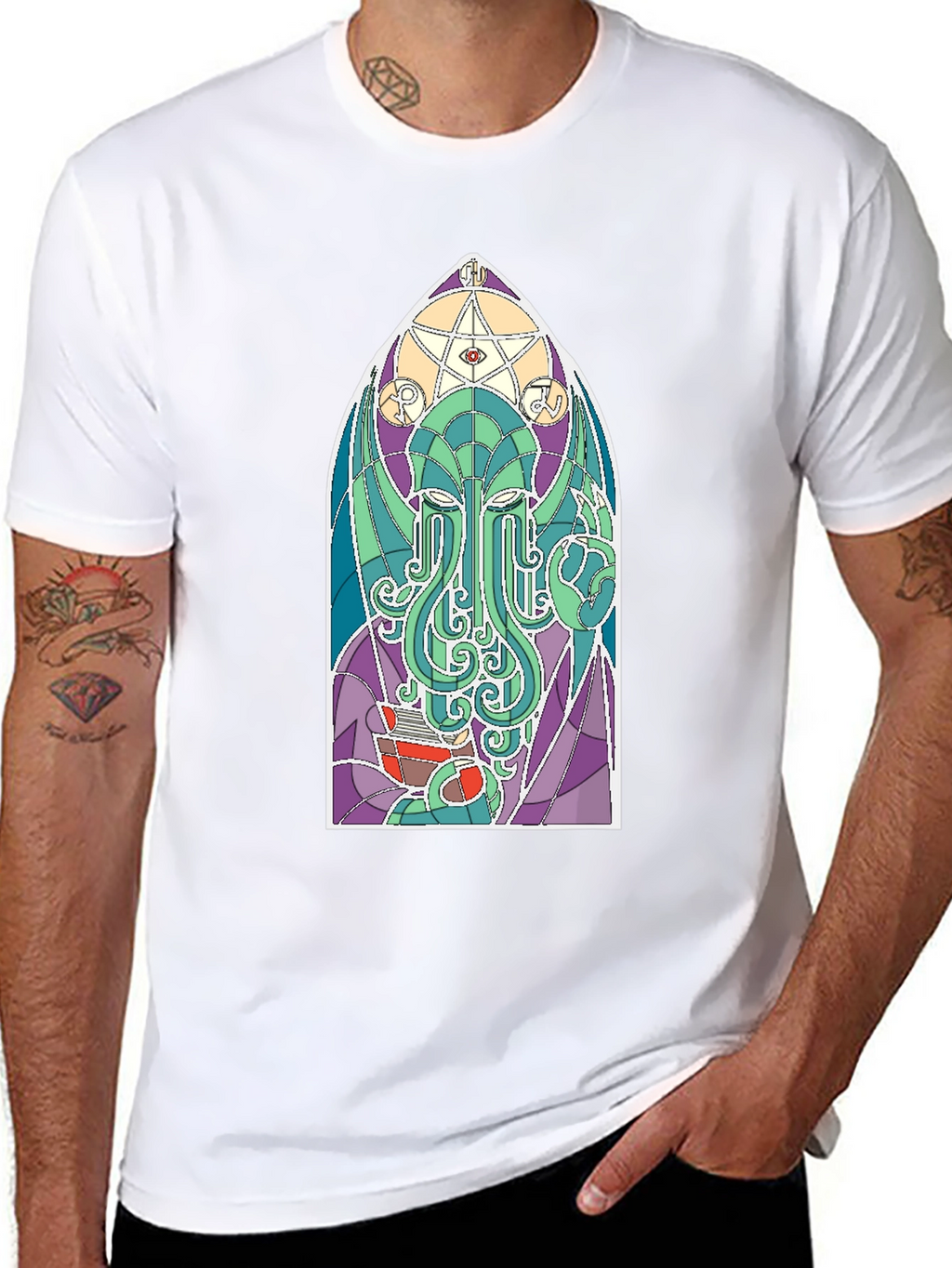 Cthulhu Stained Glass T-Shirt