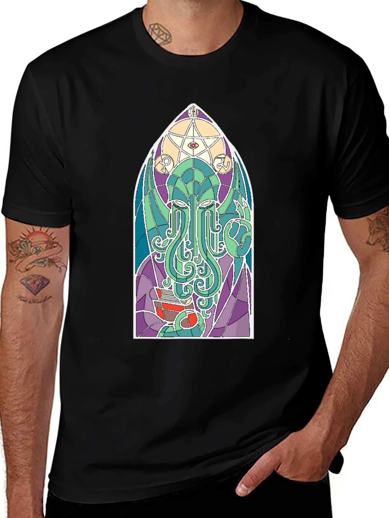 Cthulhu Stained Glass T-Shirt