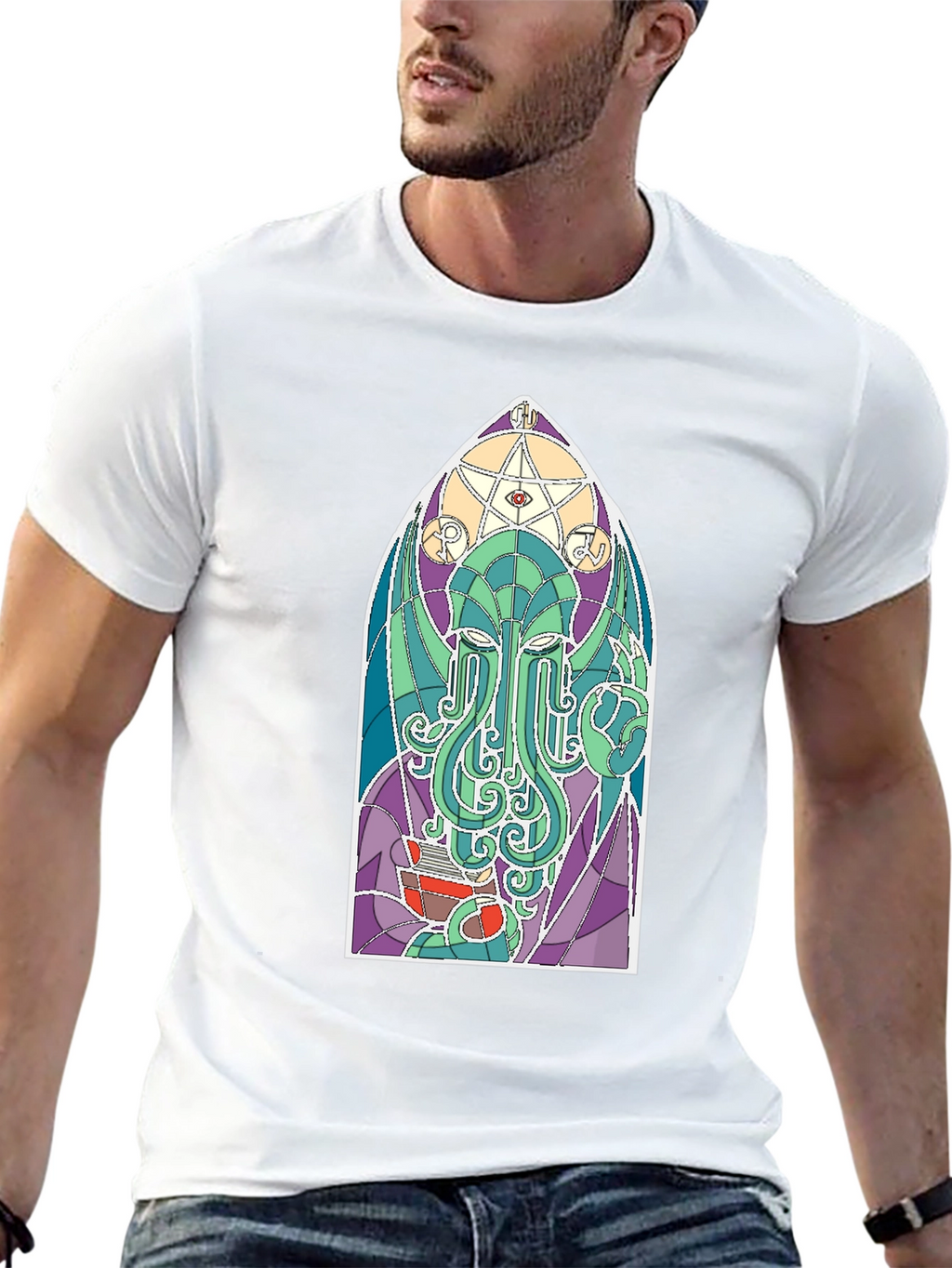 Cthulhu Stained Glass T-Shirt