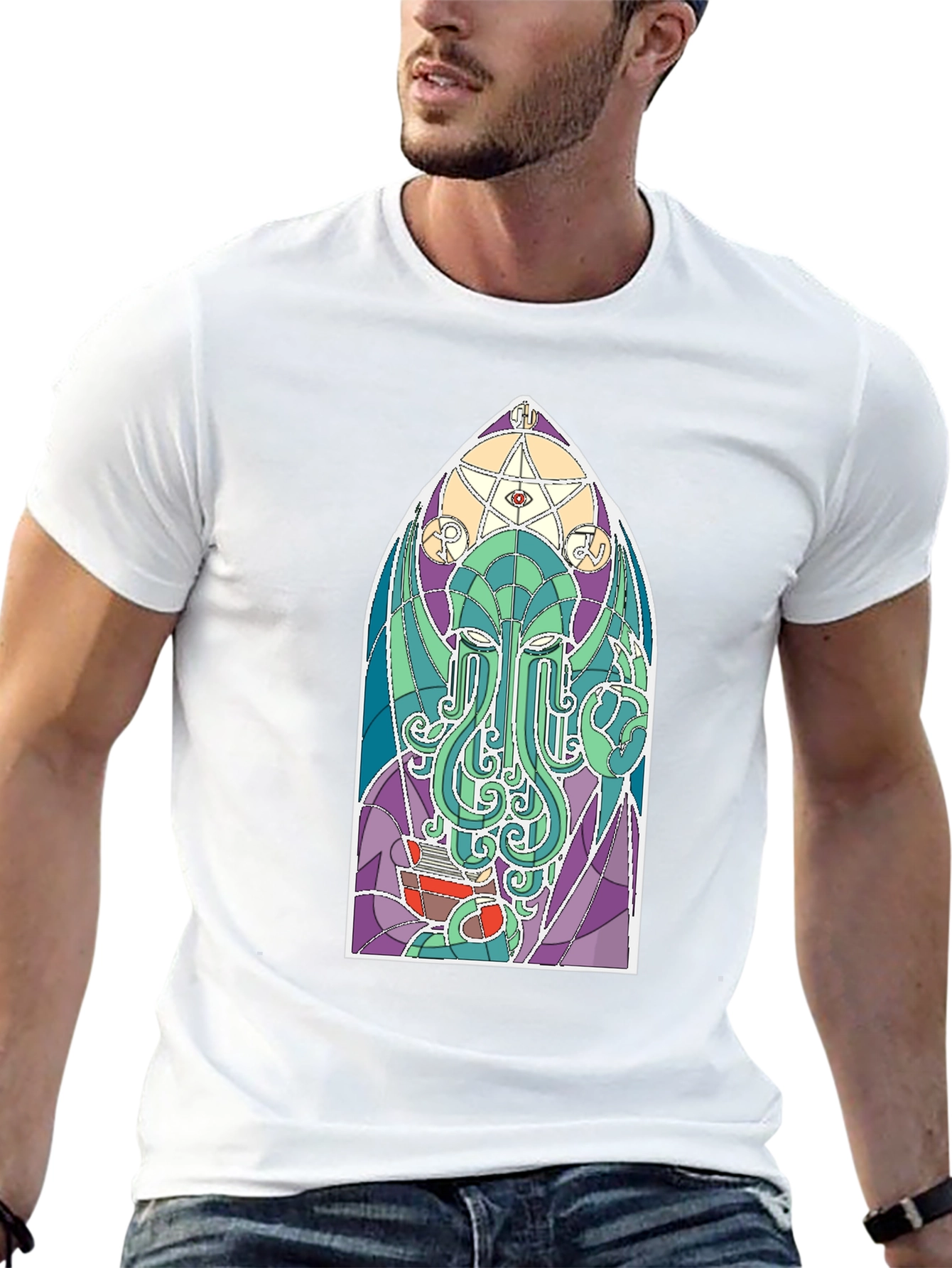 Cthulhu Stained Glass T-Shirt