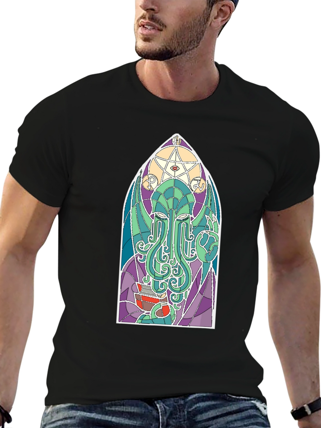 Cthulhu Stained Glass T-Shirt