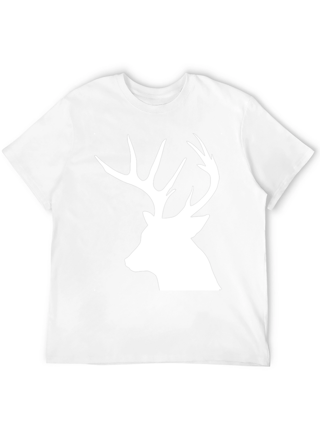 Deer Silhouette Graphic Tee - Black Cotton Blend
