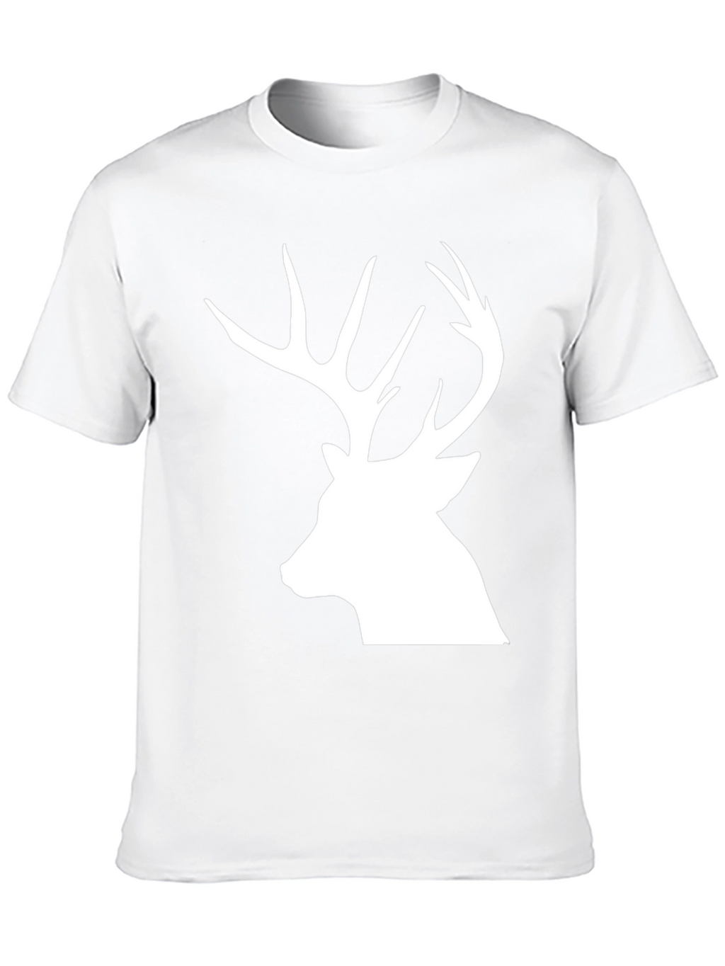 Deer Silhouette Graphic Tee - Black Cotton Blend