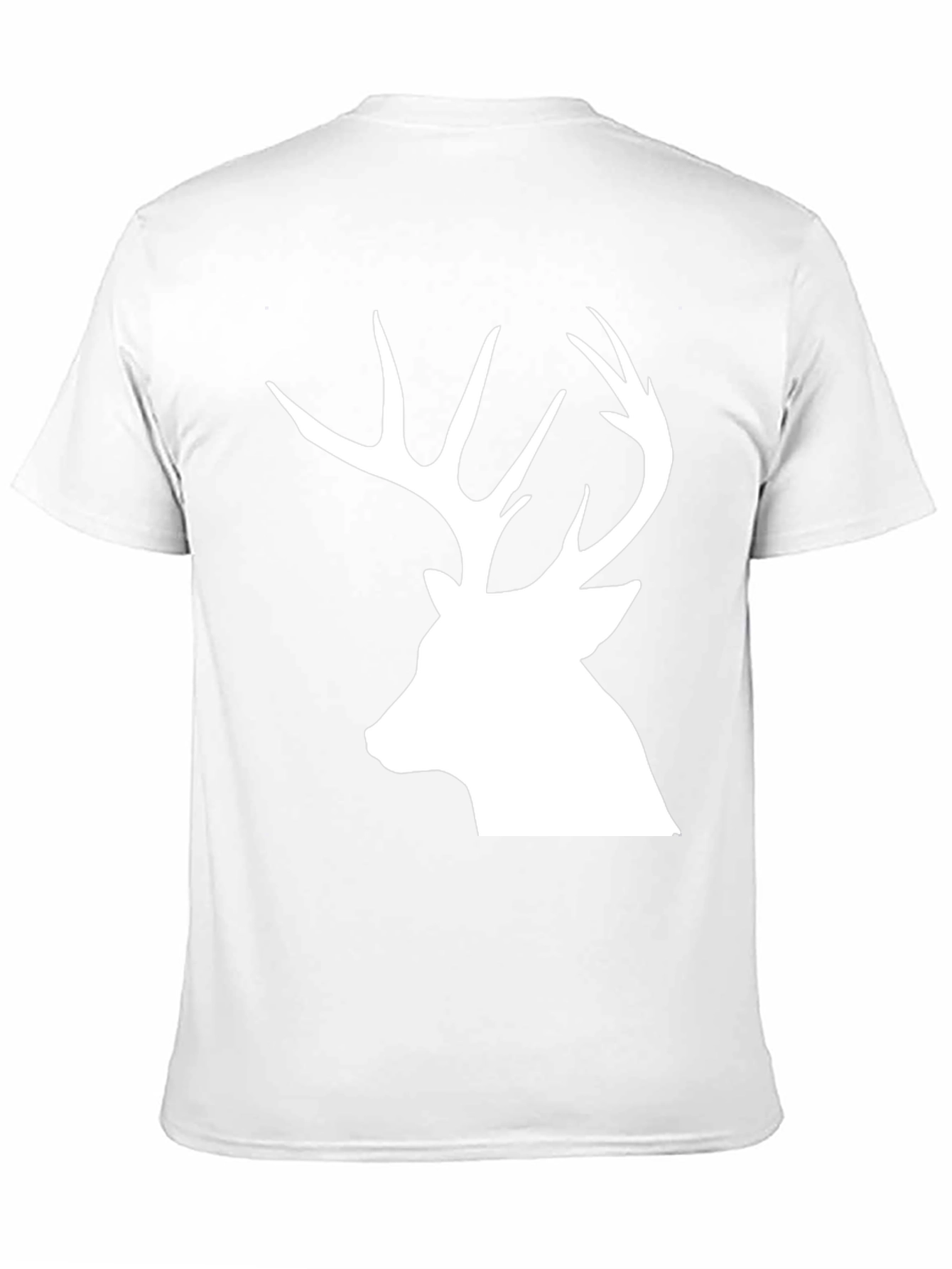 Deer Silhouette Graphic Tee - Black Cotton Blend