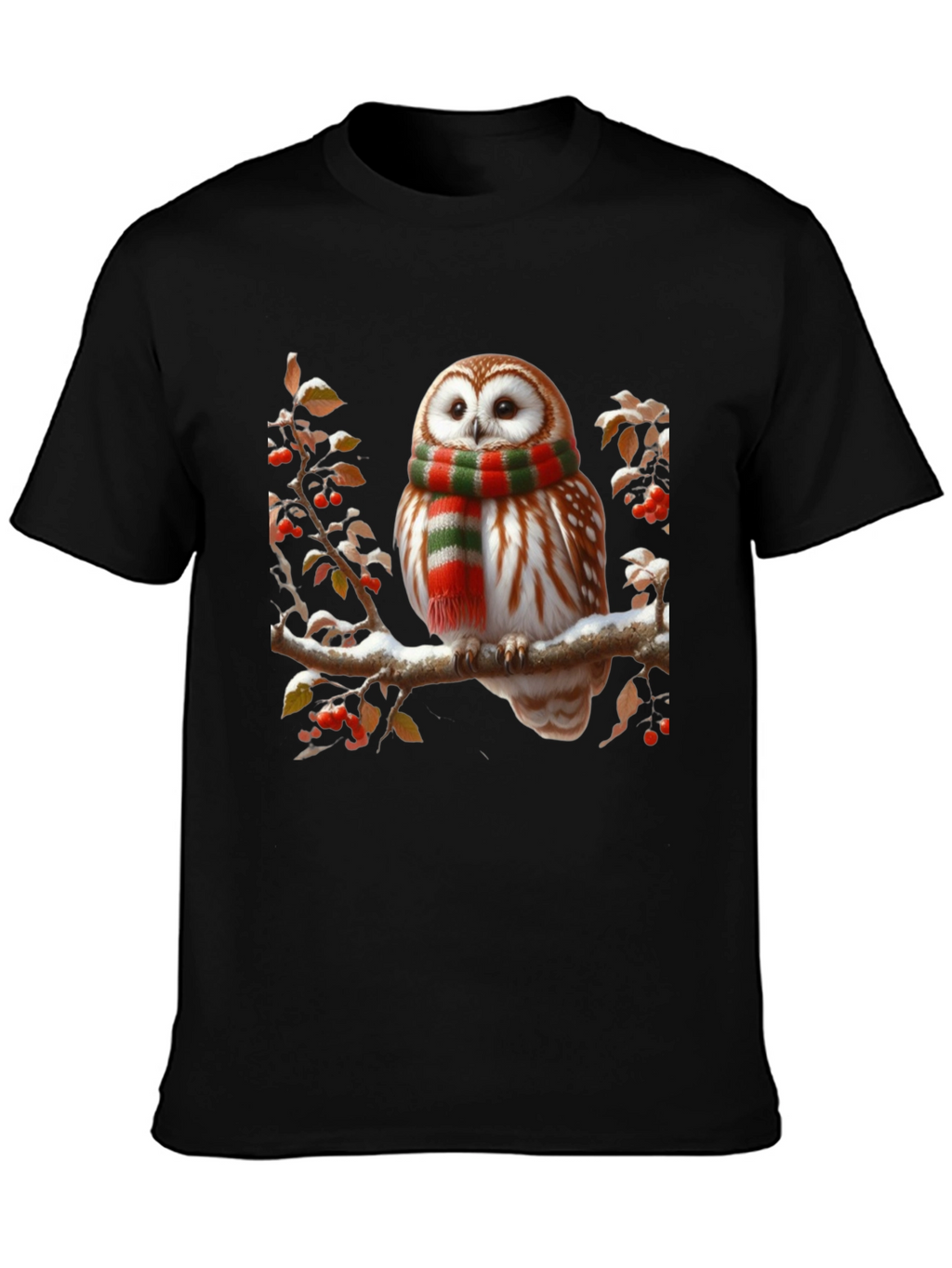 Owl in Scarf Graphic Tee