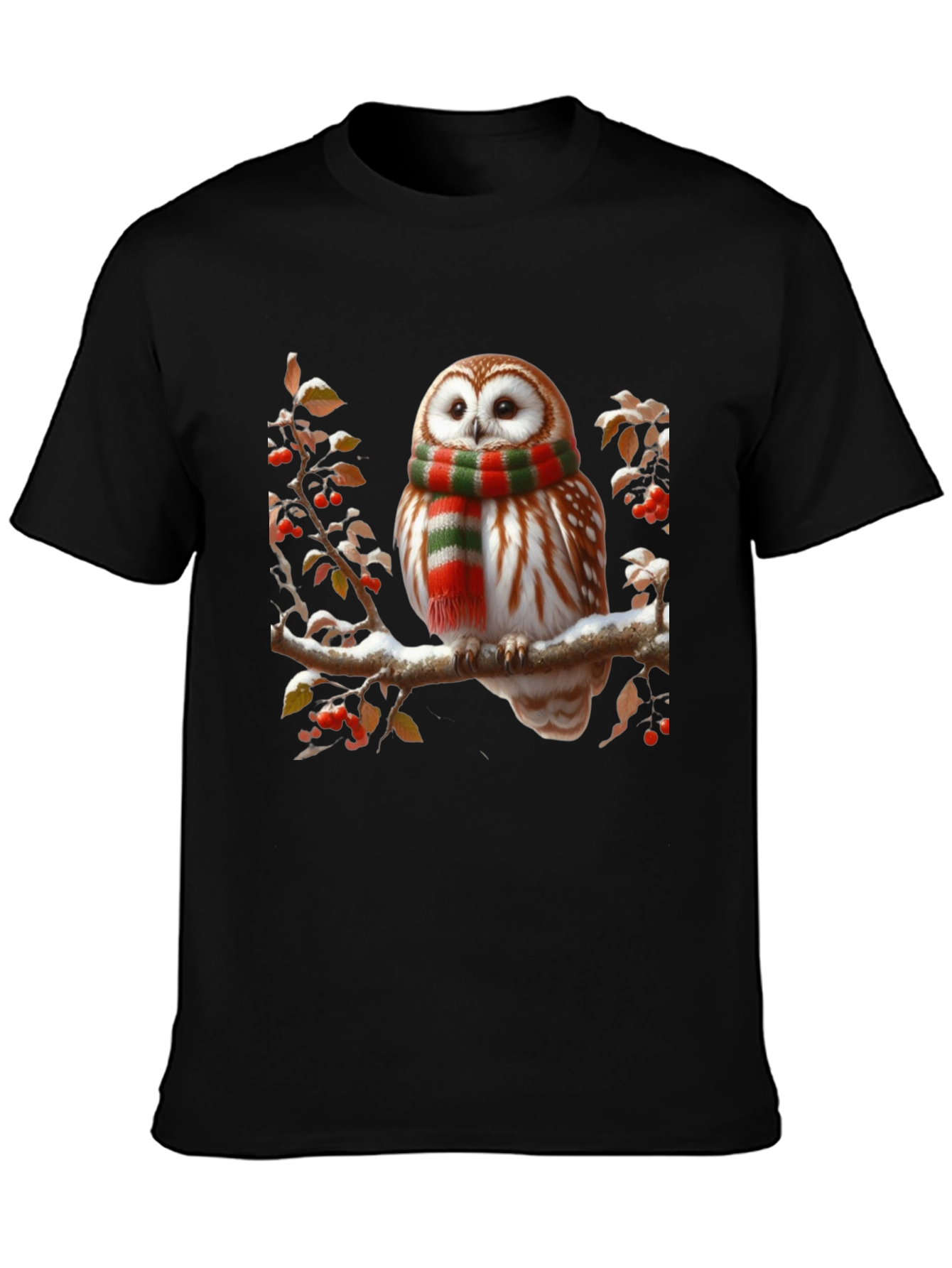 Owl in Scarf Graphic Tee