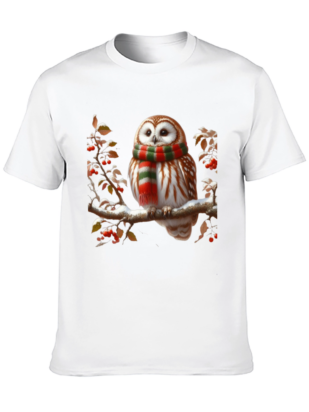 Owl in Scarf Graphic Tee