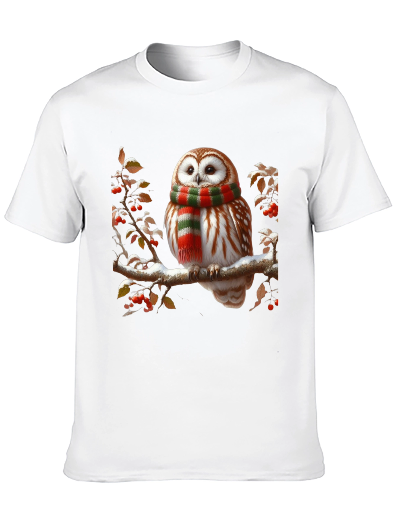 Owl in Scarf Graphic Tee