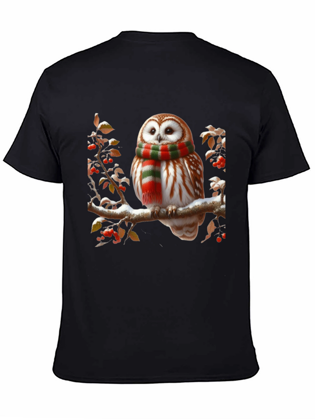 Owl in Scarf Graphic Tee
