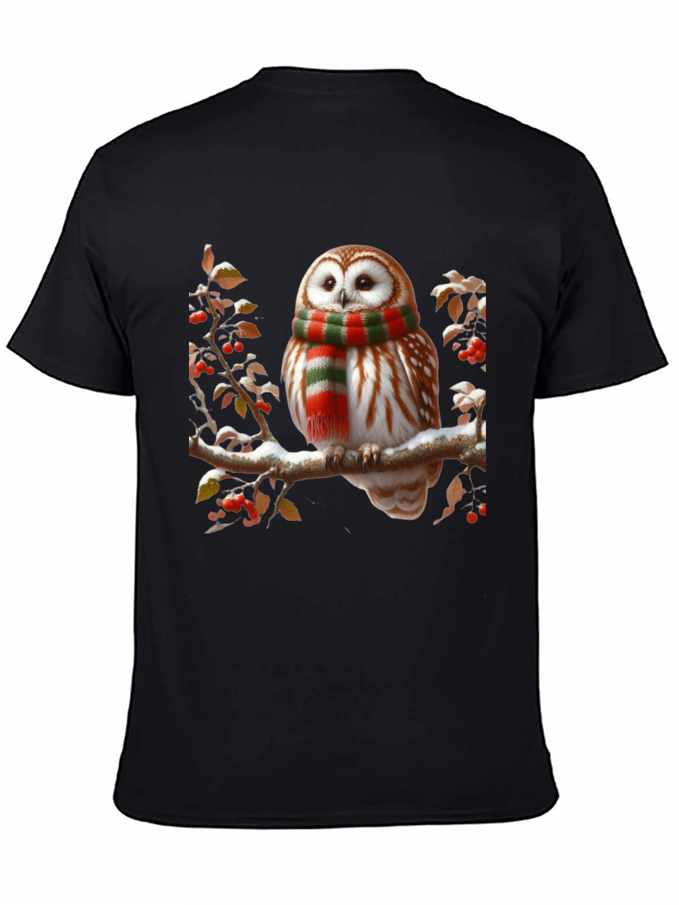 Owl in Scarf Graphic Tee