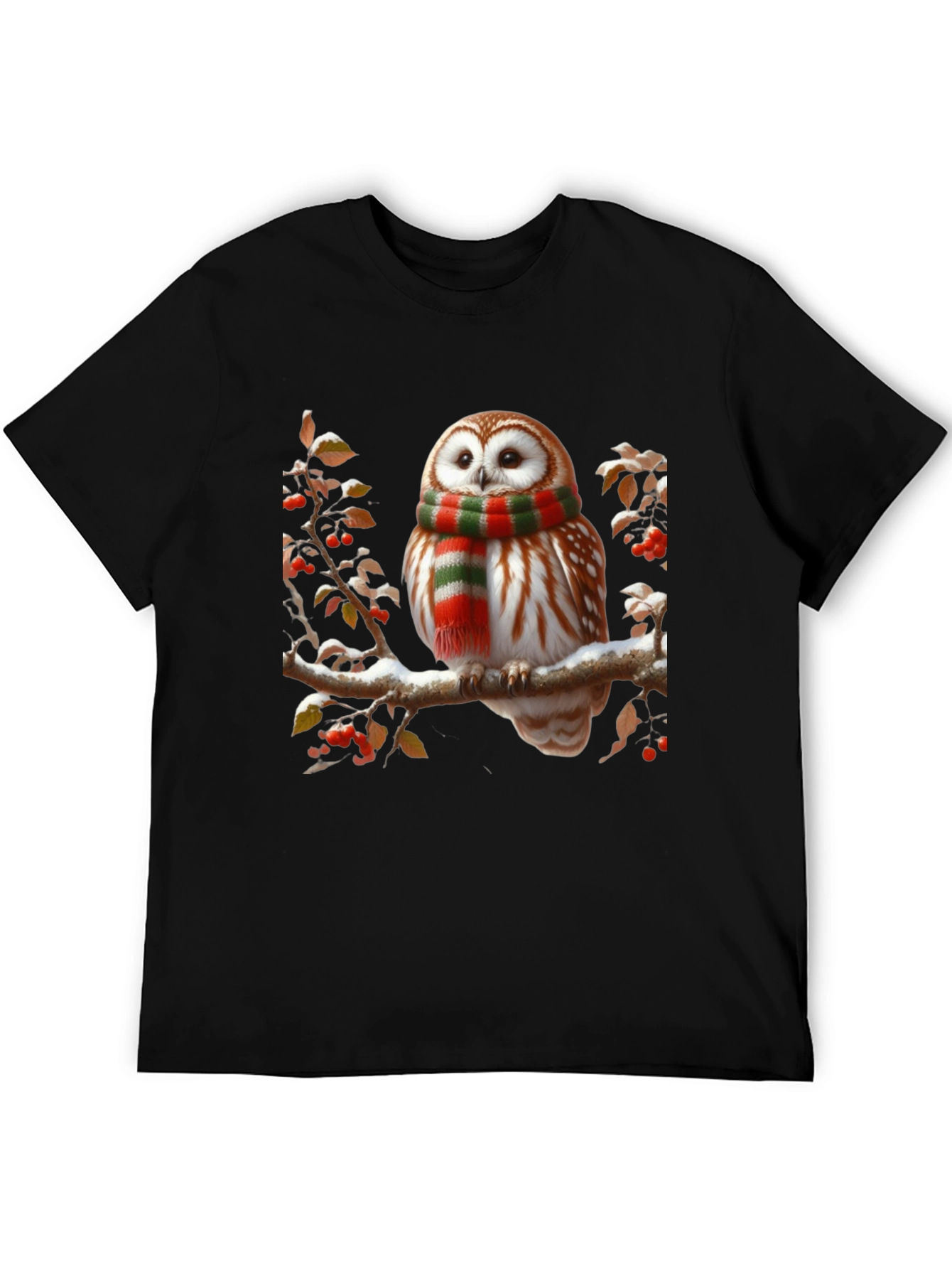 Owl in Scarf Graphic Tee