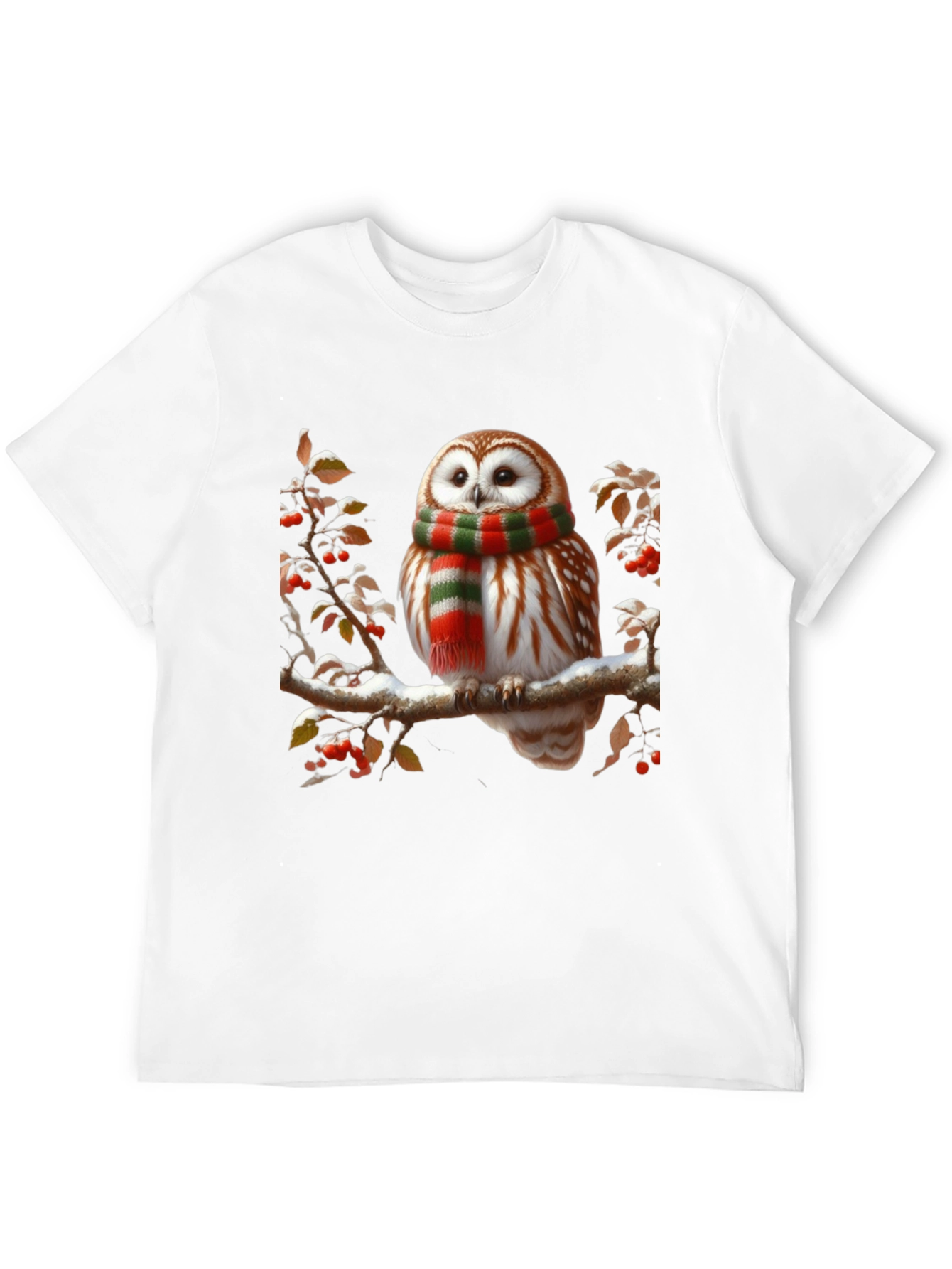 Owl in Scarf Graphic Tee