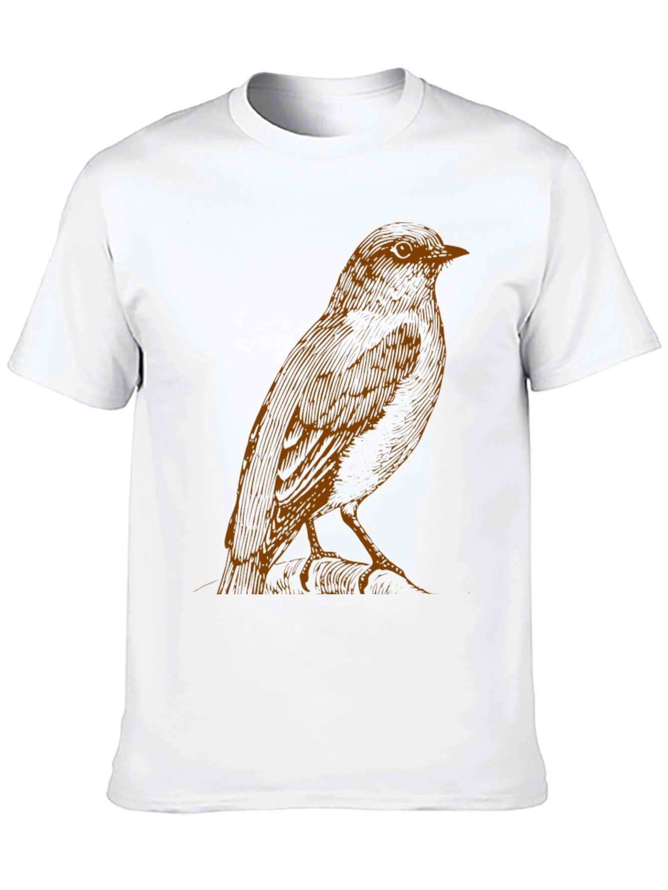 Bird Graphic Print Black T-Shirt