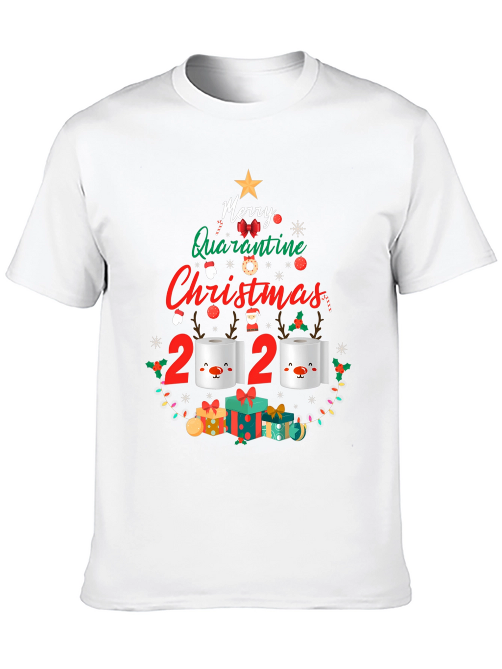Funny 2020 Quarantine Christmas T-Shirt