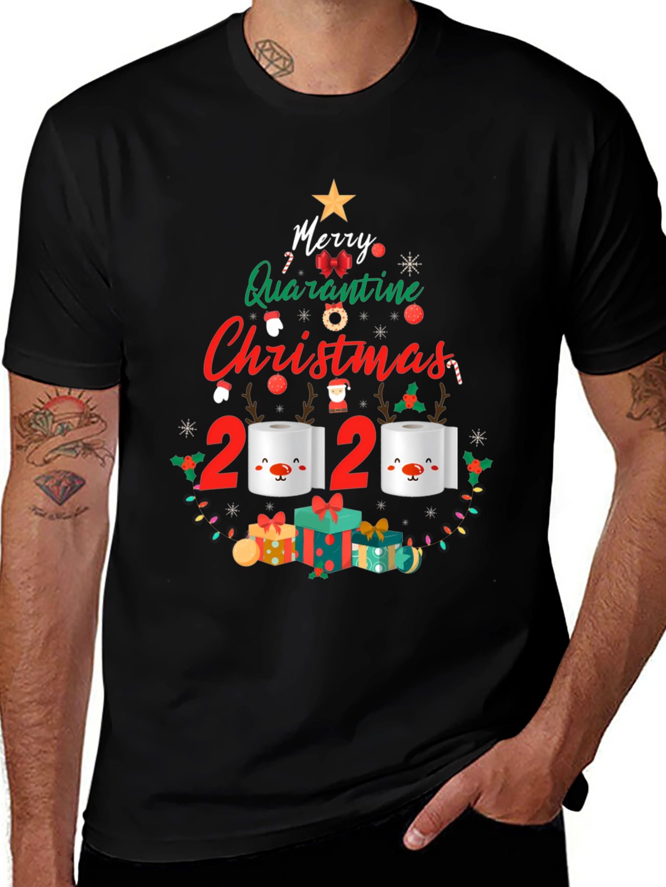 Funny 2020 Quarantine Christmas T-Shirt