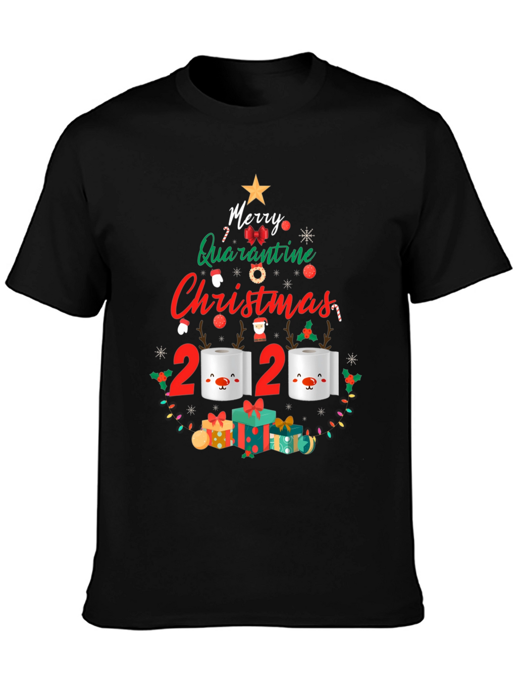 Funny 2020 Quarantine Christmas T-Shirt