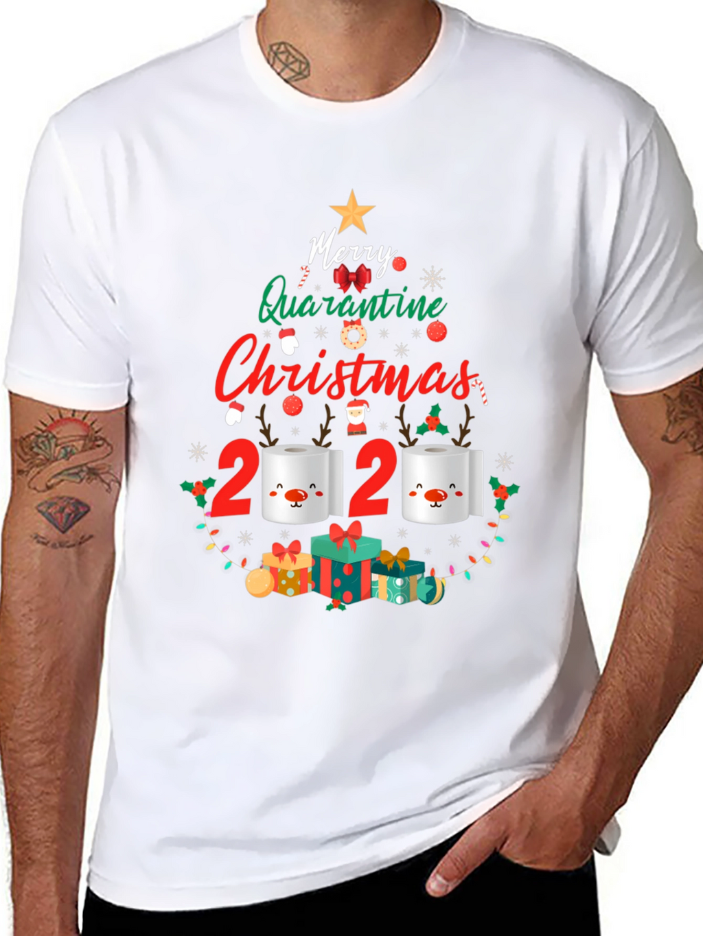 Funny 2020 Quarantine Christmas T-Shirt