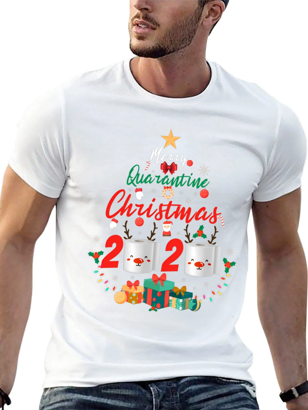 Funny 2020 Quarantine Christmas T-Shirt