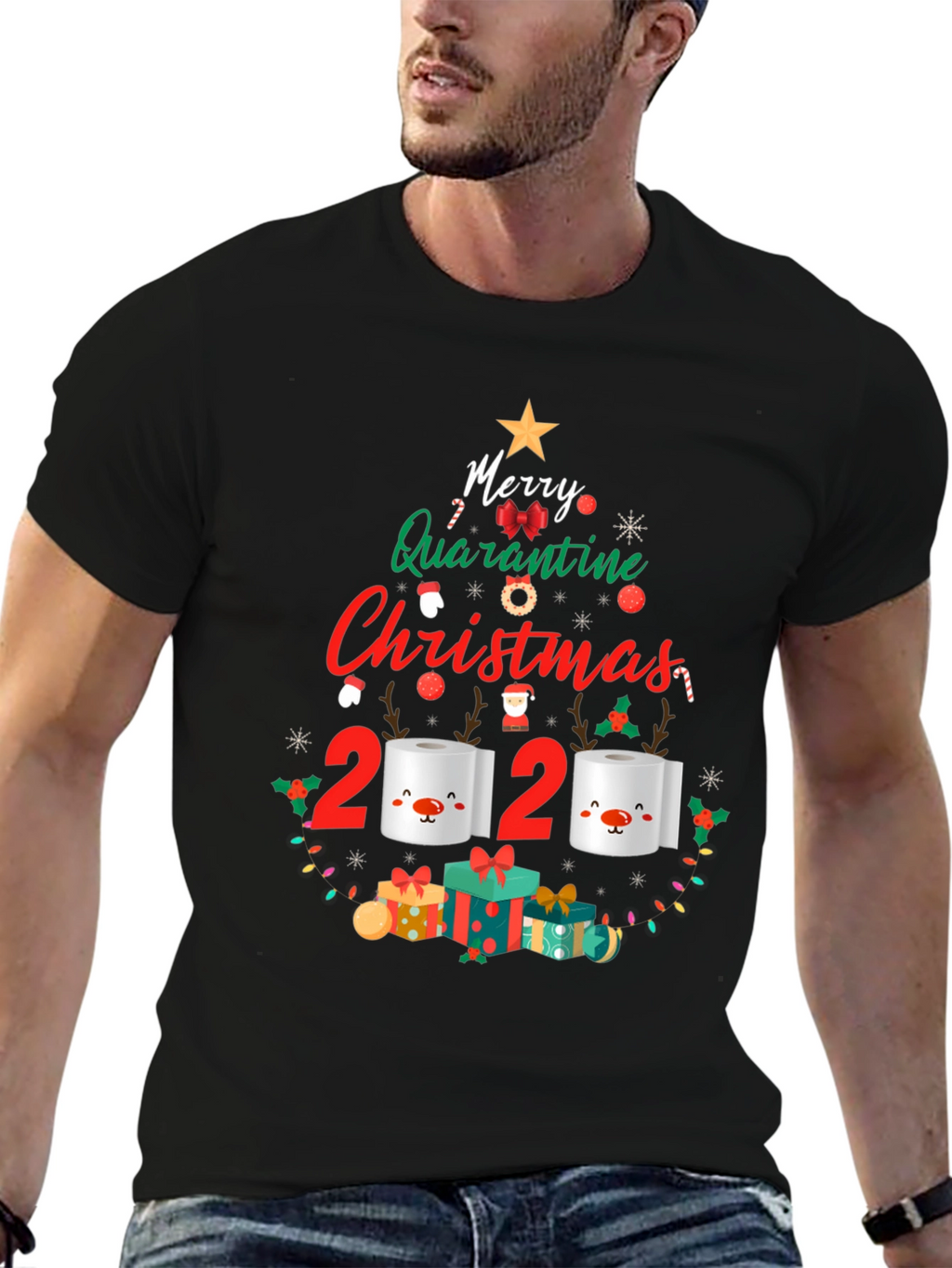 Funny 2020 Quarantine Christmas T-Shirt