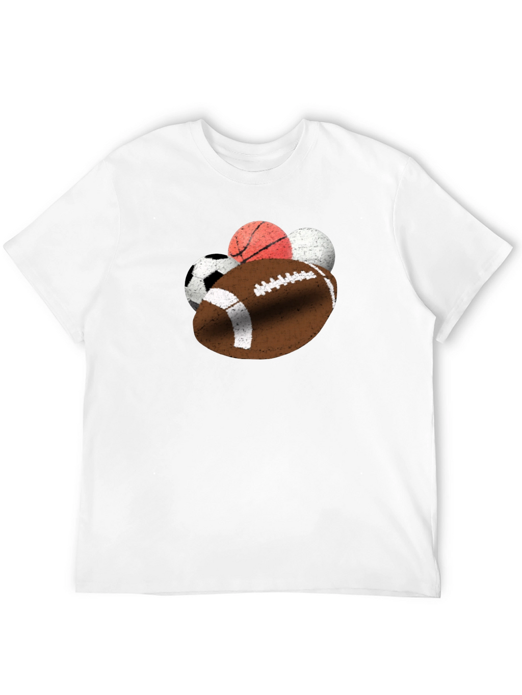 Sports Ball T-Shirt - Football Basketball Soccer