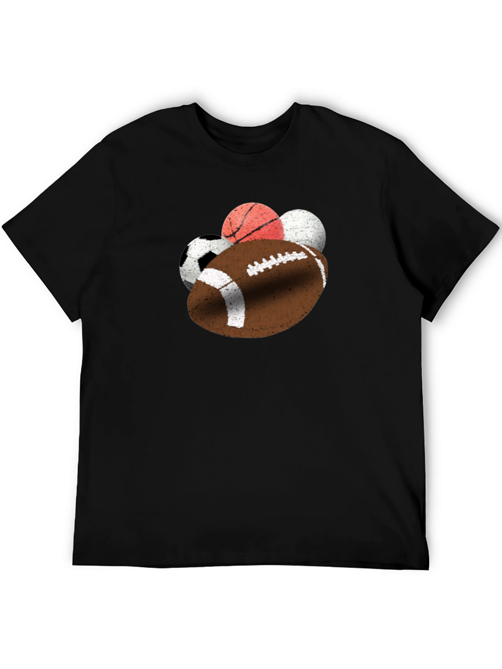 Sports Ball T-Shirt - Football Basketball Soccer