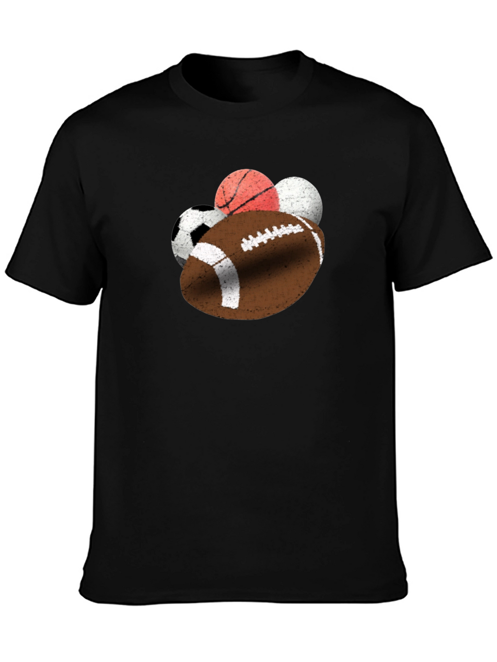 Sports Ball T-Shirt - Football Basketball Soccer