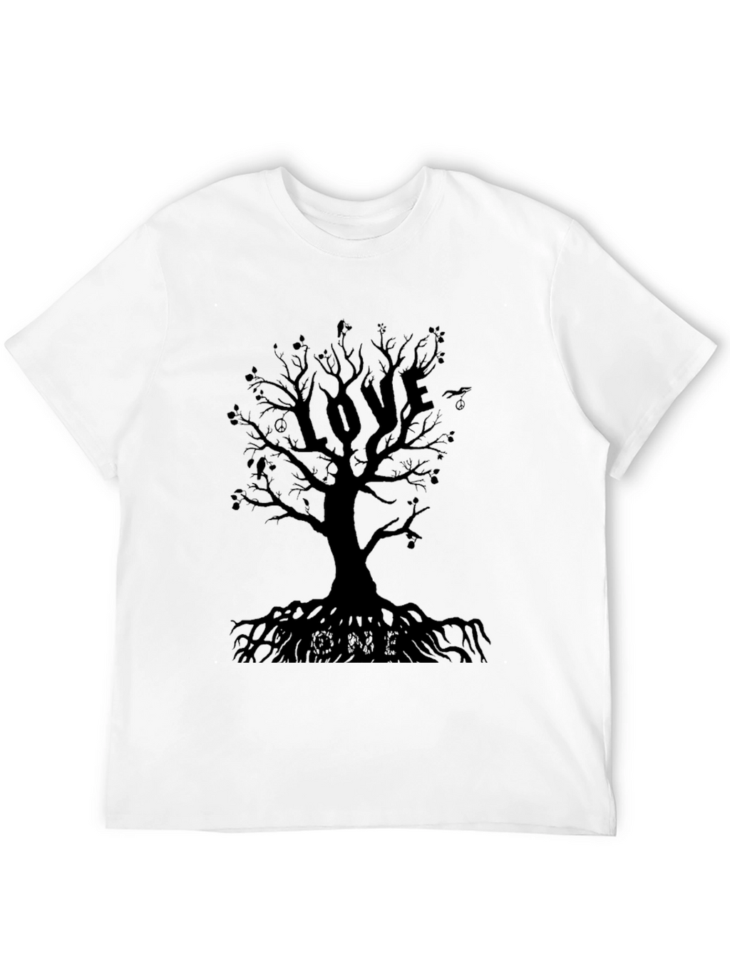 Love Tree Graphic T-Shirt - Black