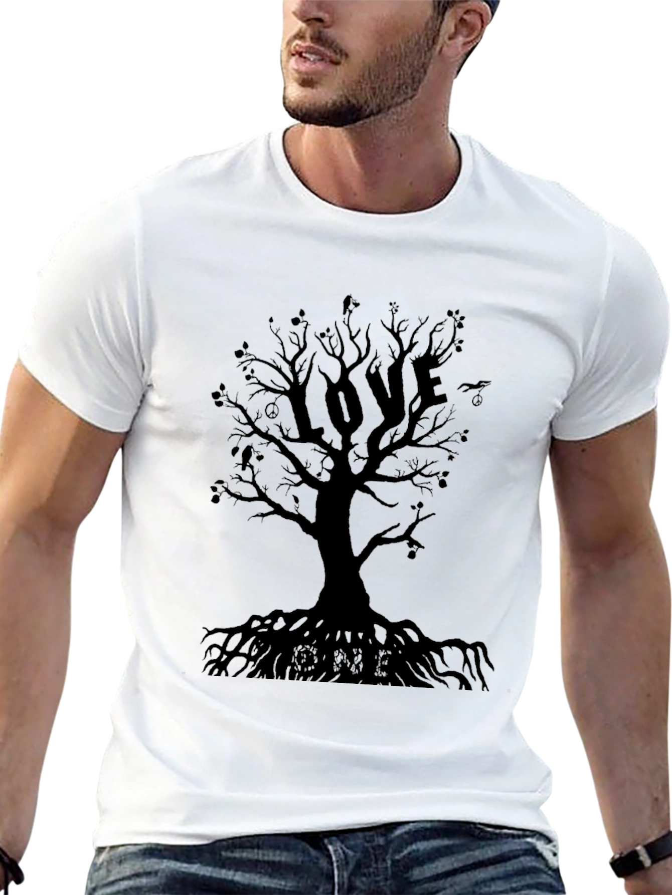 Love Tree Graphic T-Shirt - Black