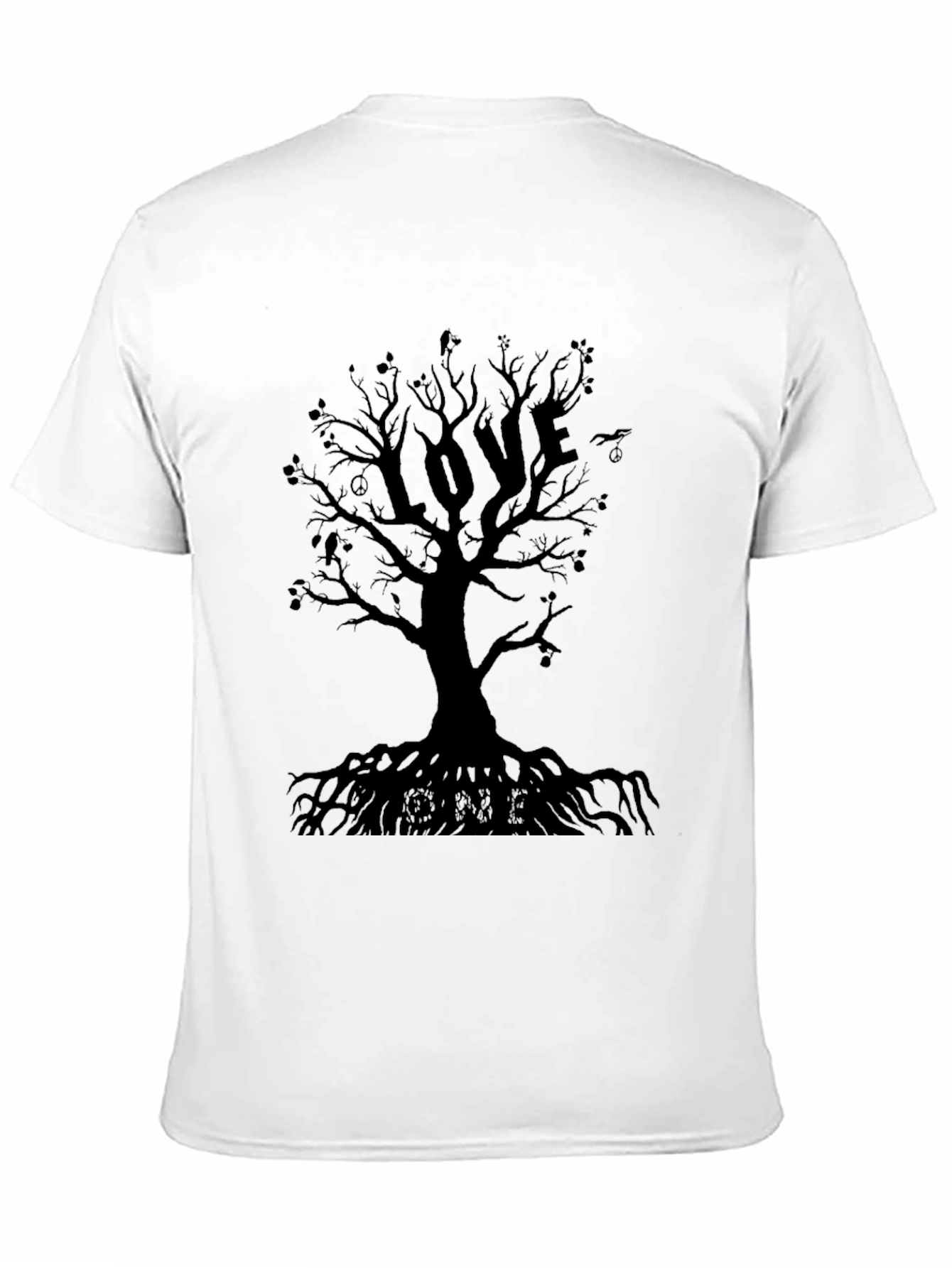 Love Tree Graphic T-Shirt - Black