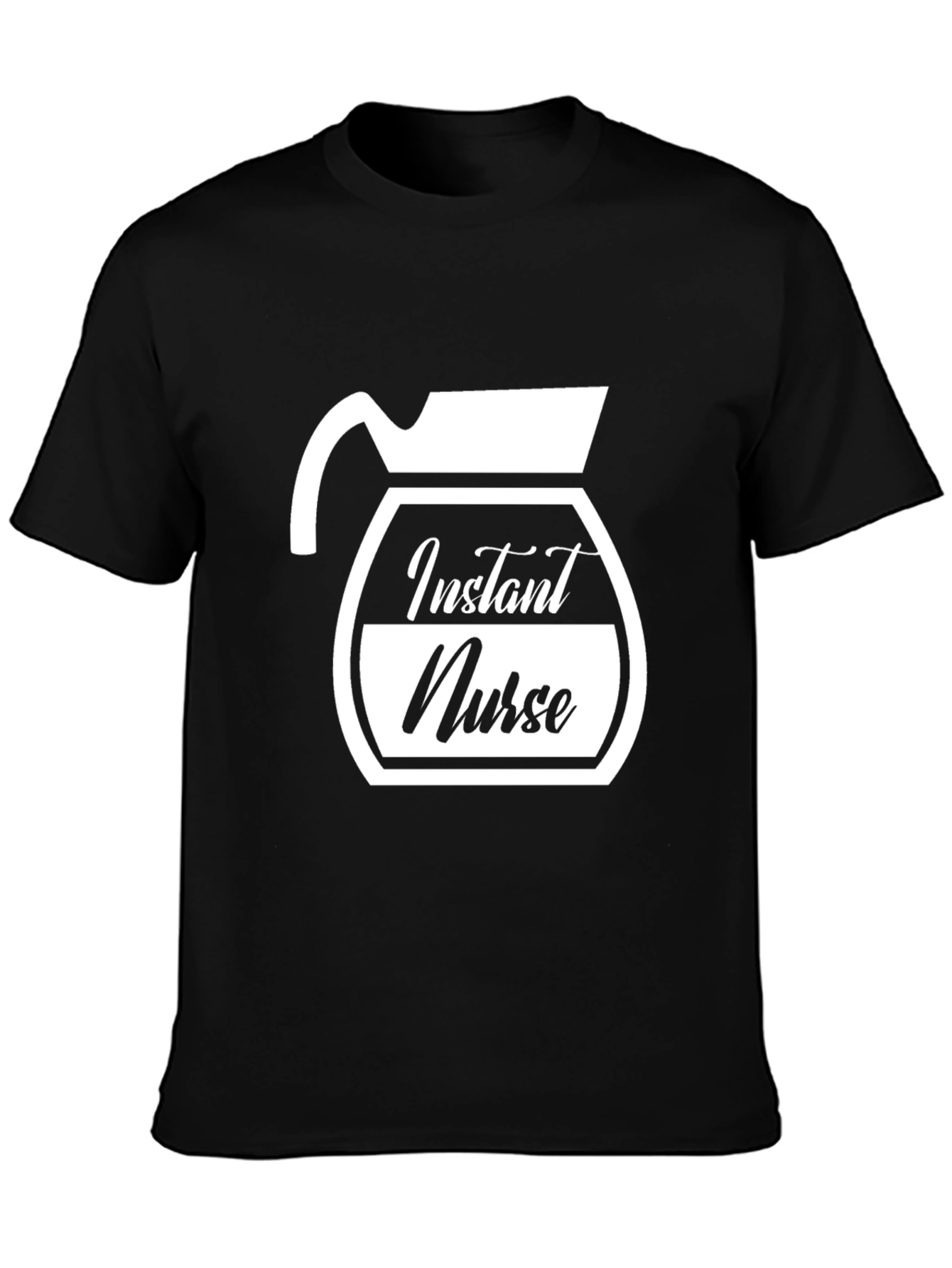 Instant Nurse Coffee Graphic T-Shirt - Black