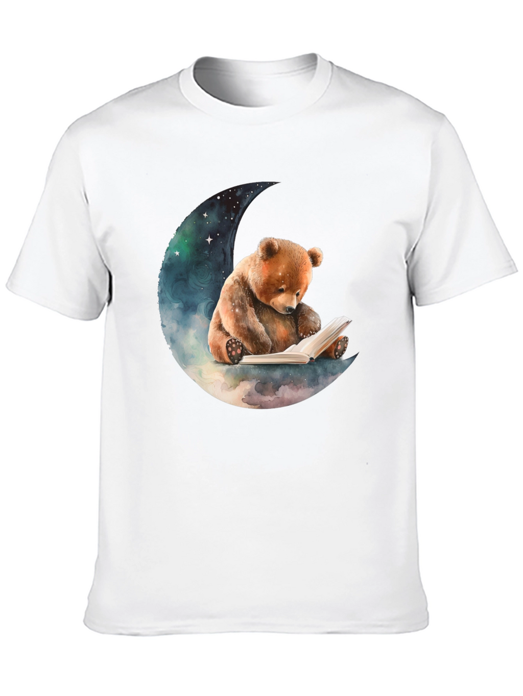 Bear Reading on Moon T-Shirt
