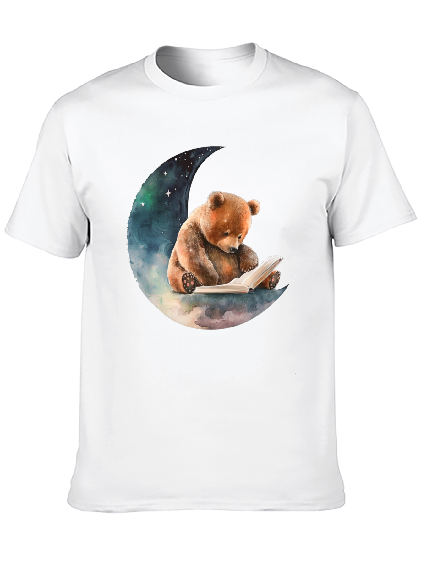 Bear Reading on Moon T-Shirt