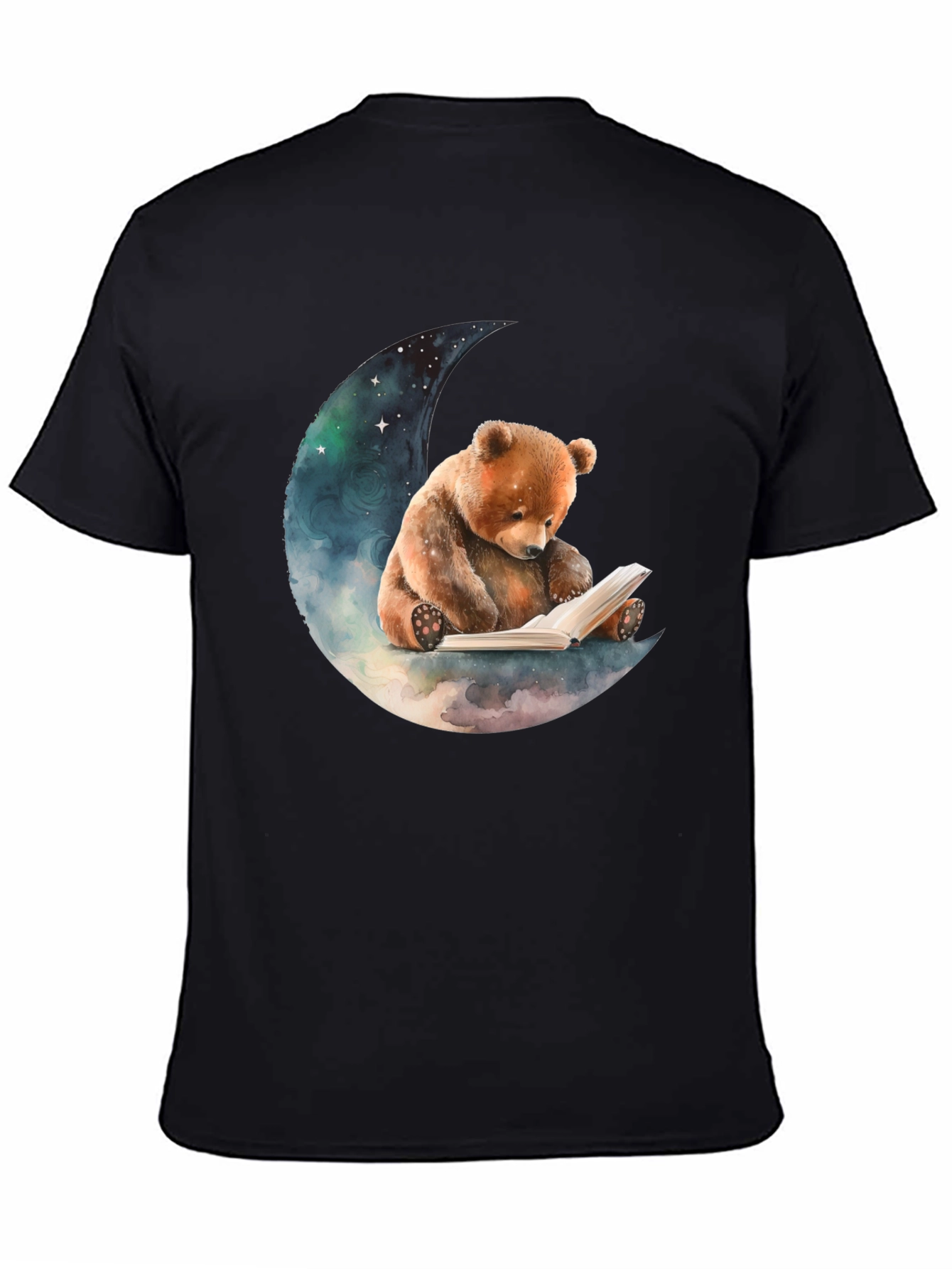 Bear Reading on Moon T-Shirt