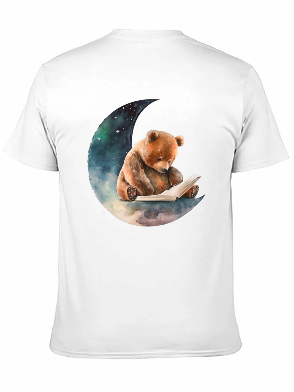 Bear Reading on Moon T-Shirt