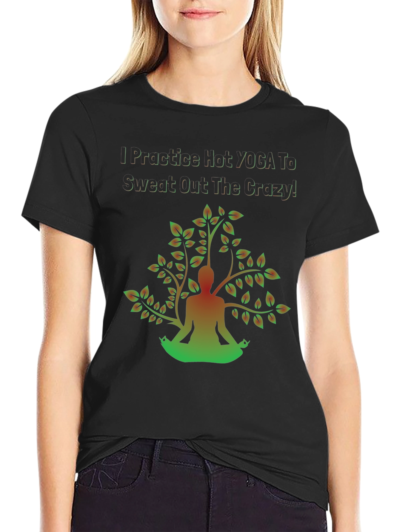 Yoga Crazy Sweat T-Shirt - Mens Graphic Tee