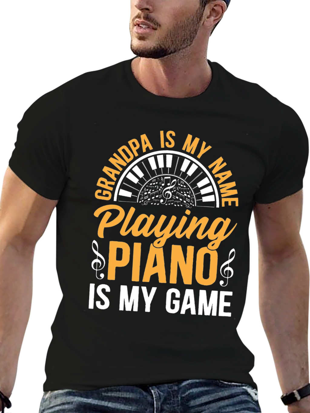 Grandpa Piano Player T-Shirt