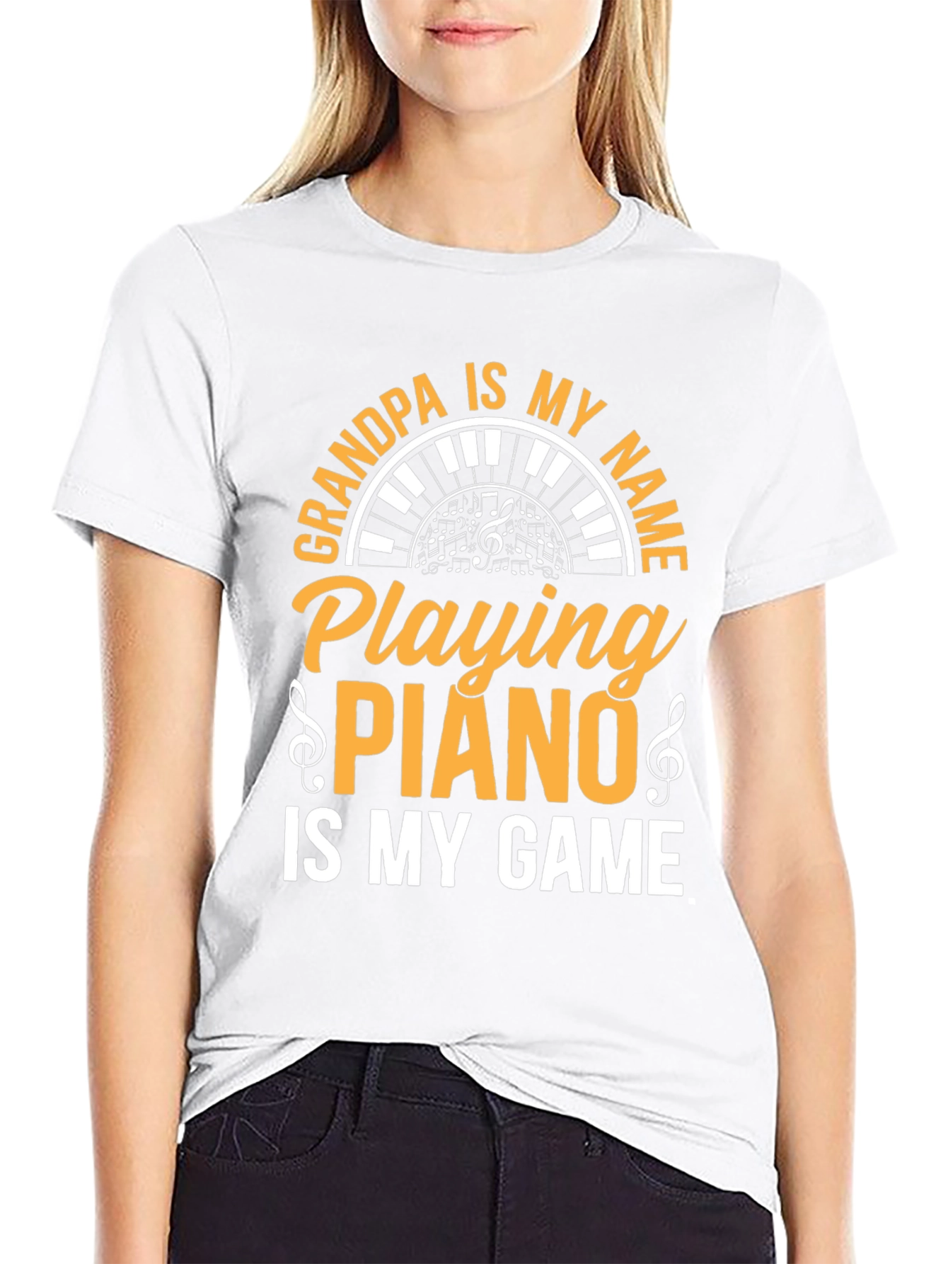Grandpa Piano Player T-Shirt