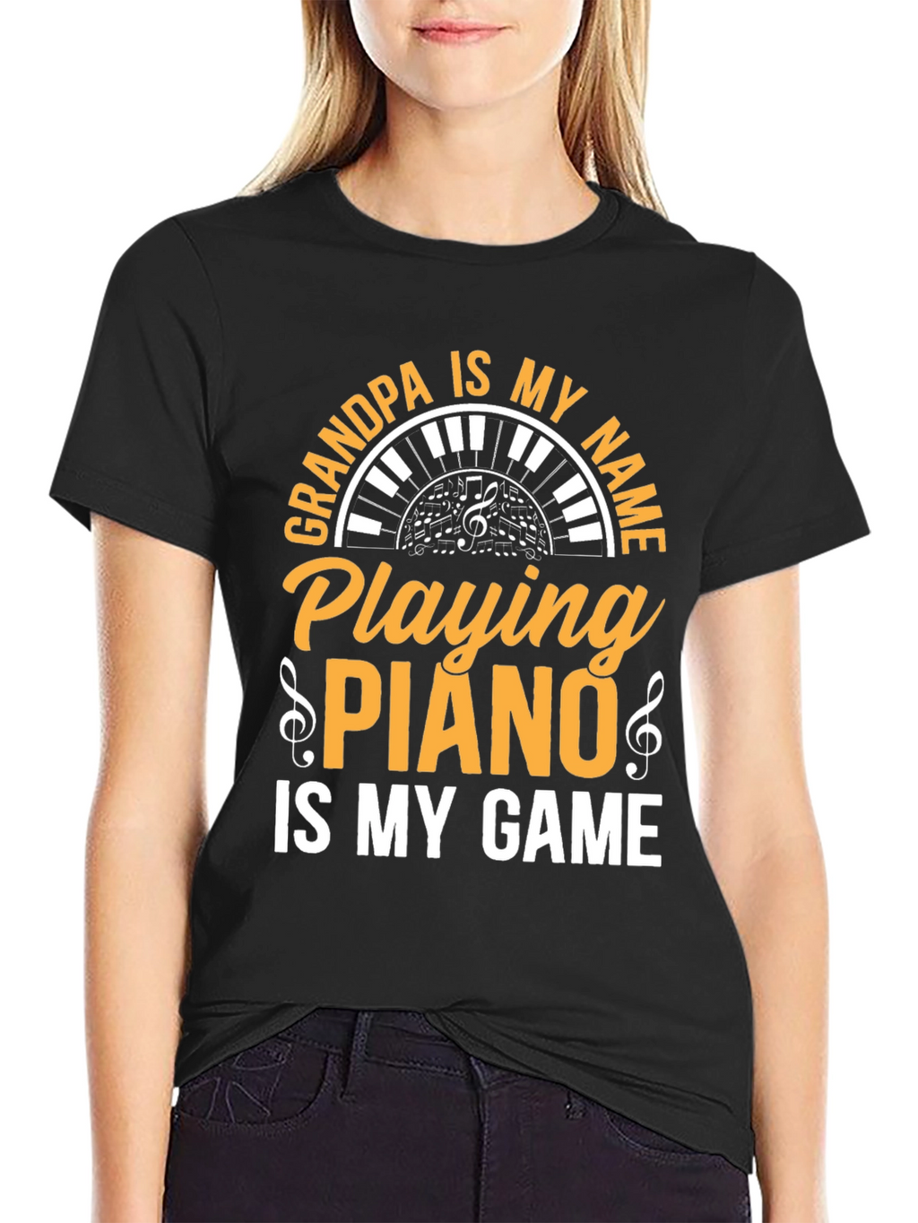 Grandpa Piano Player T-Shirt