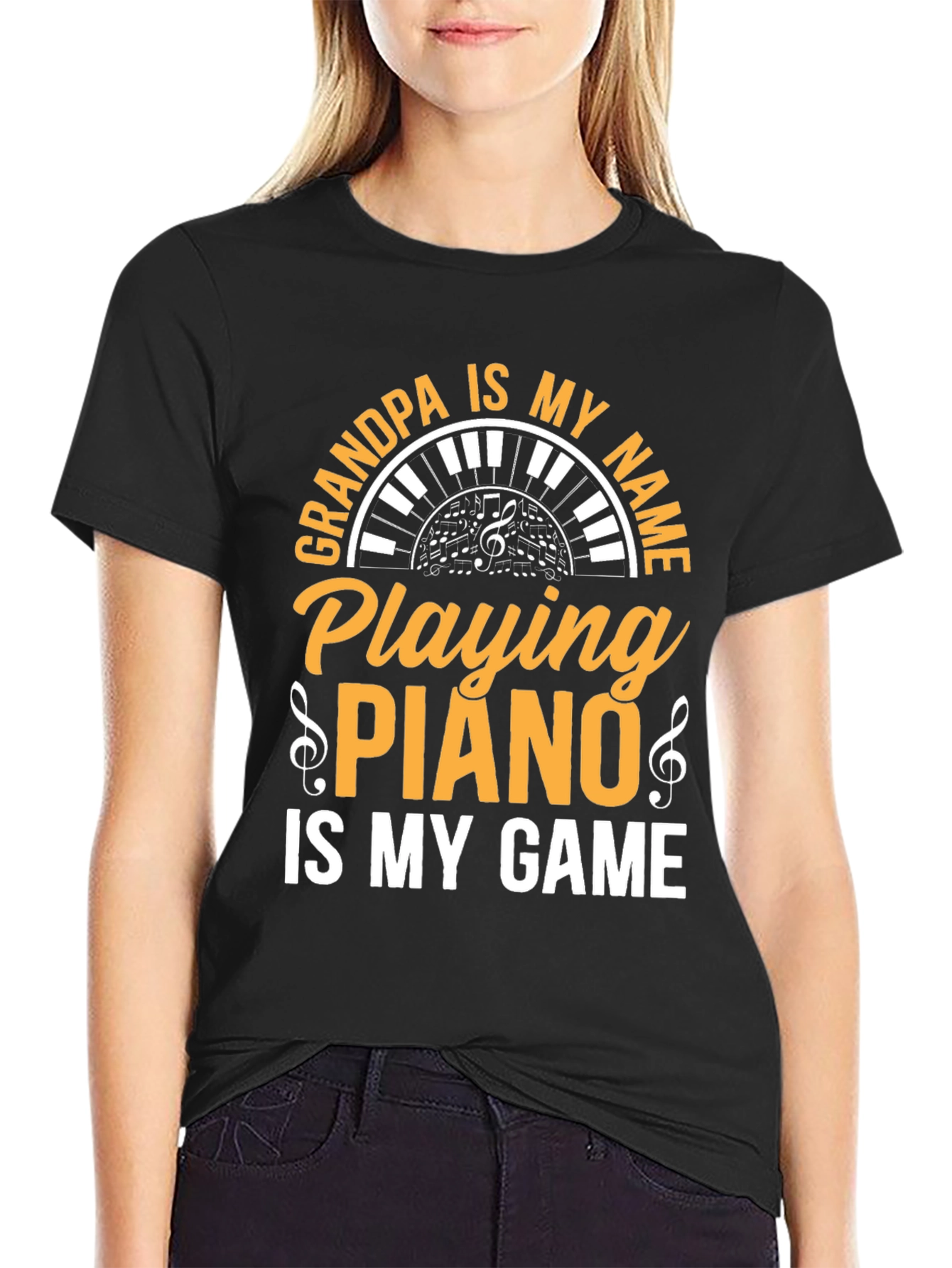 Grandpa Piano Player T-Shirt
