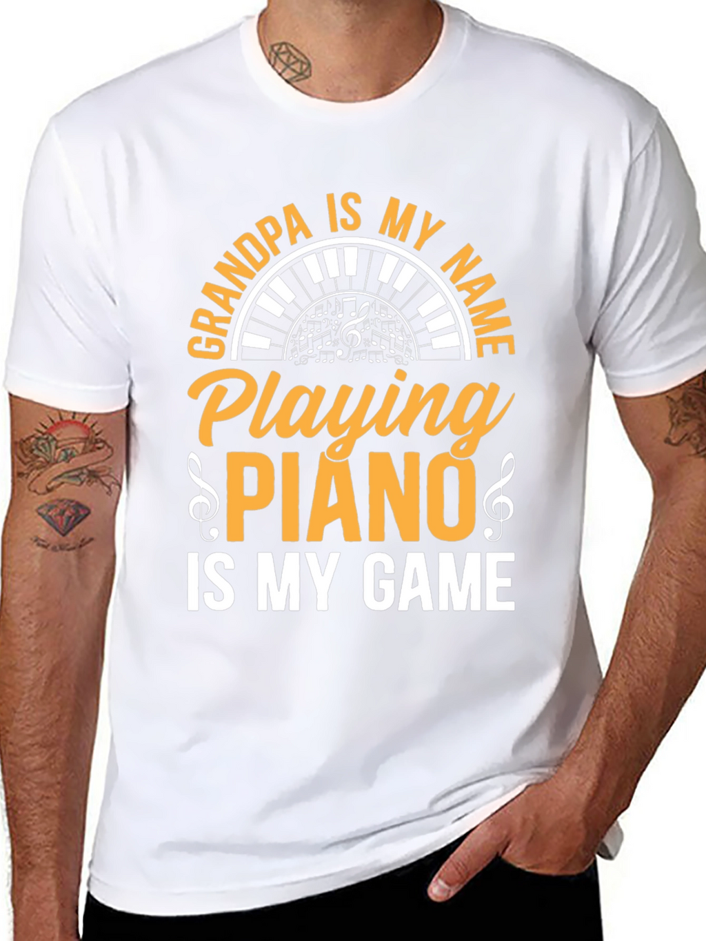 Grandpa Piano Player T-Shirt