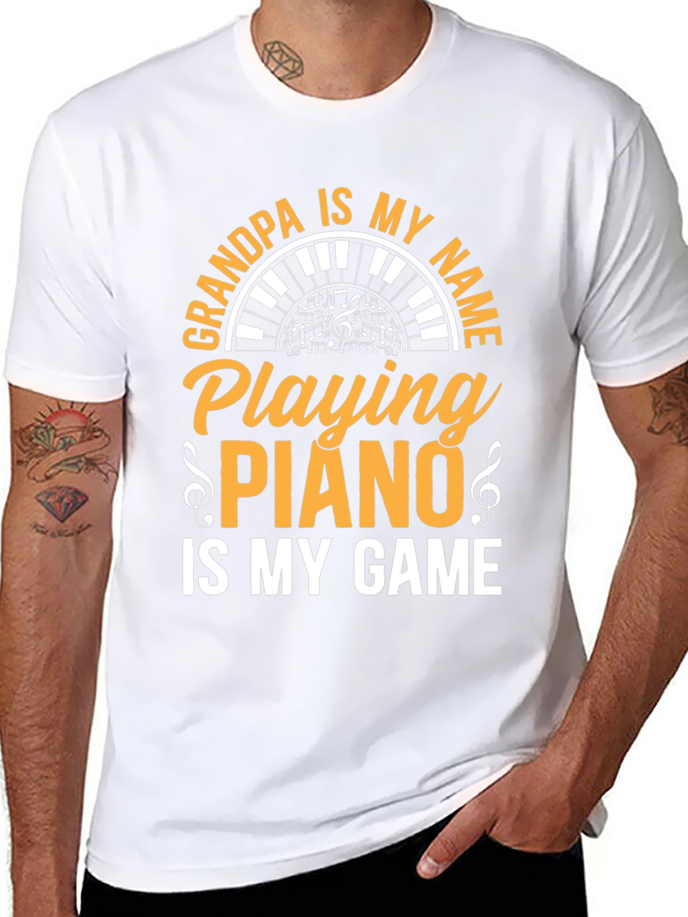 Grandpa Piano Player T-Shirt