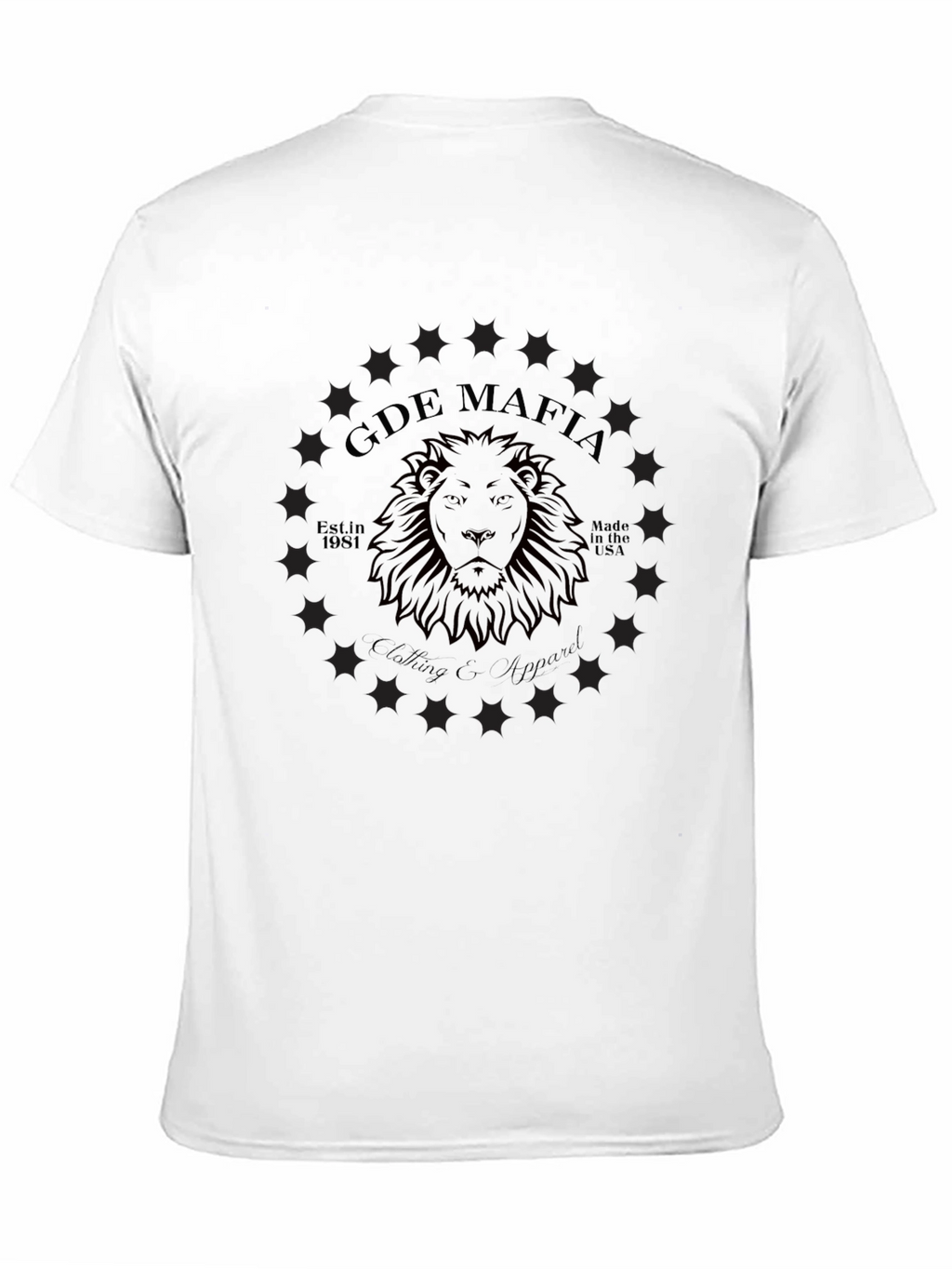 GDE Mafia Lion Graphic Black T-Shirt