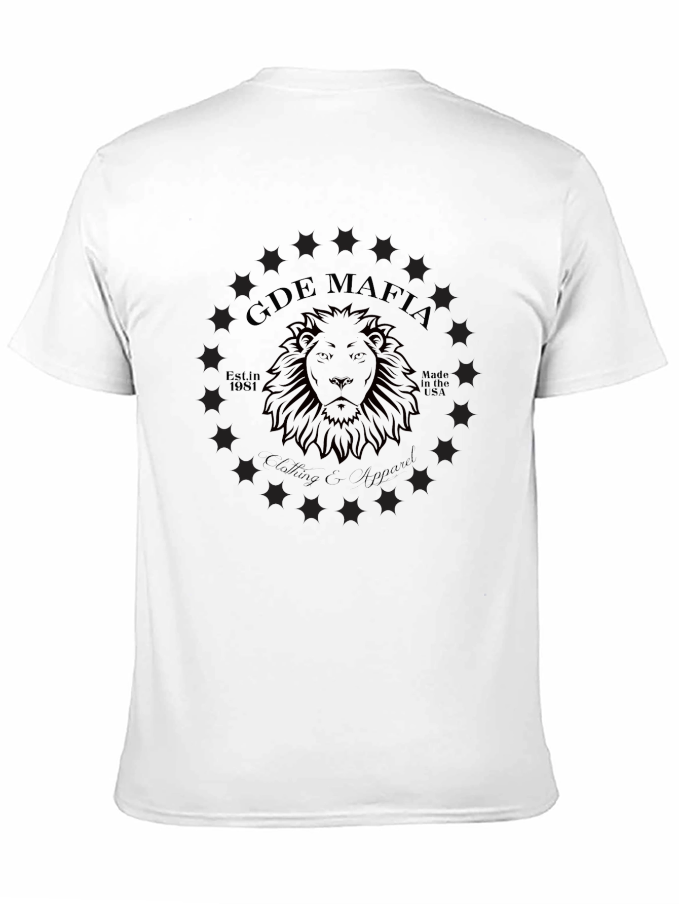 GDE Mafia Lion Graphic Black T-Shirt