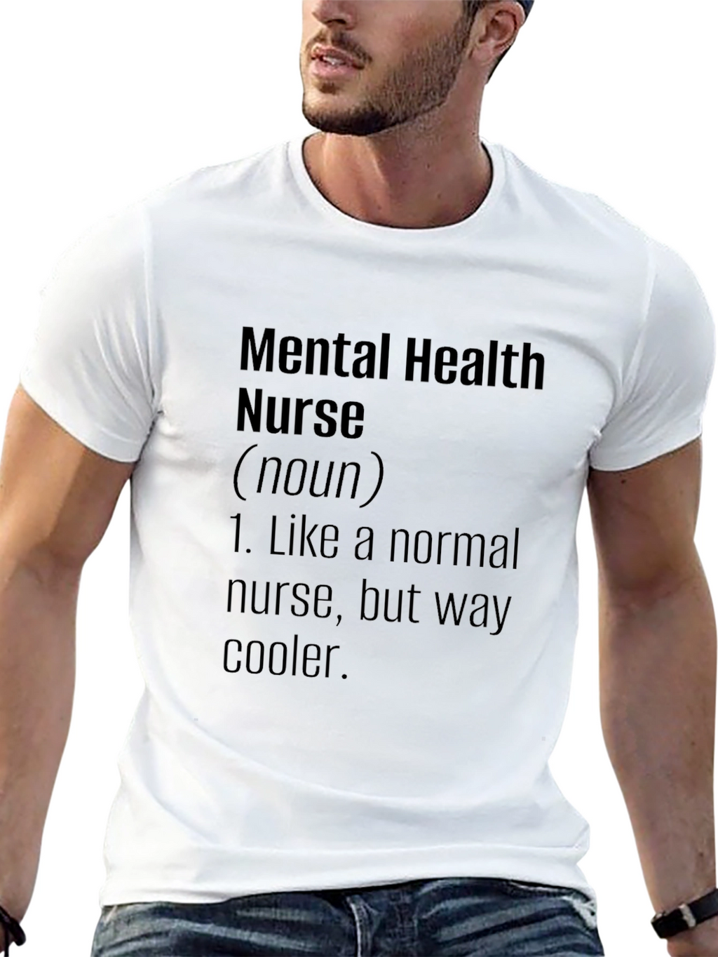 Mental Health Nurse Definition Black T-Shirt
