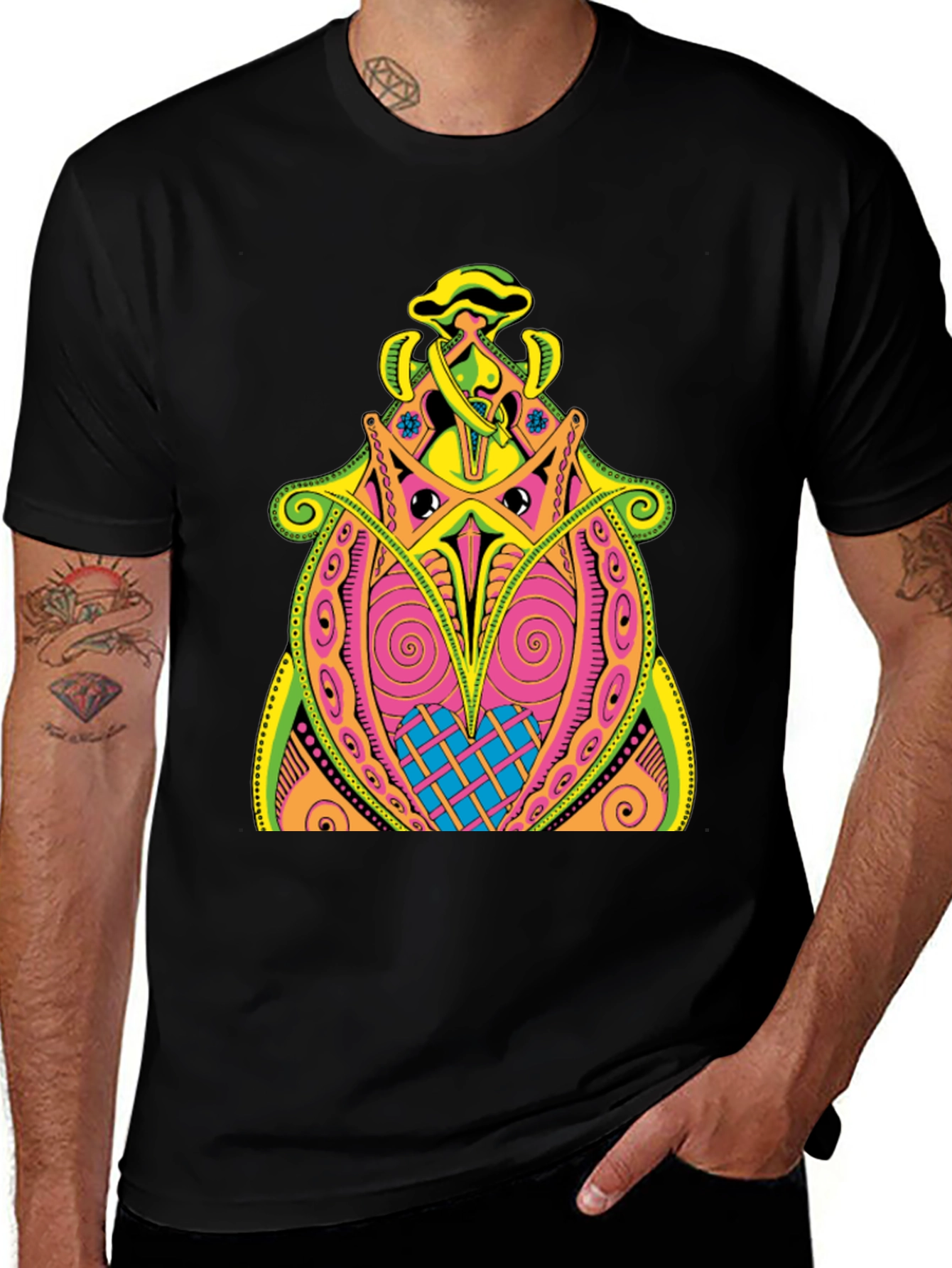 Psychedelic Art Black Tee