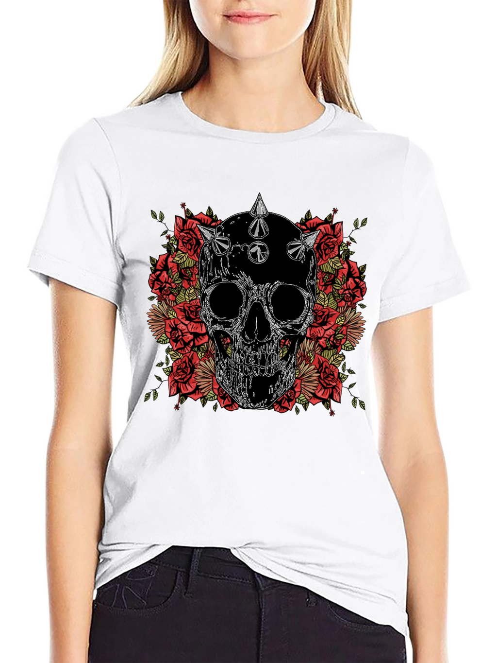 Skull and Roses Graphic Tee