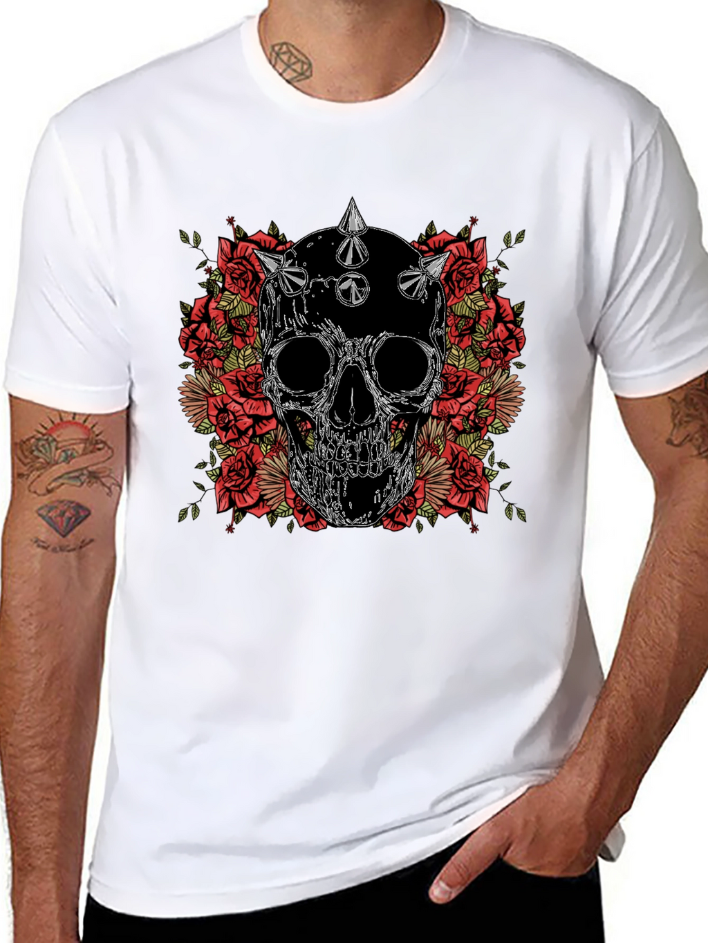 Skull and Roses Graphic Tee